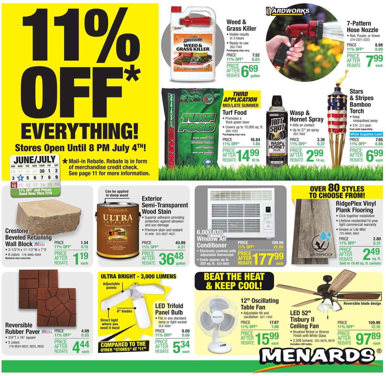 Menards - 4th of July Sale Weekly Ad Circular - valid 06/30-07/10/2022