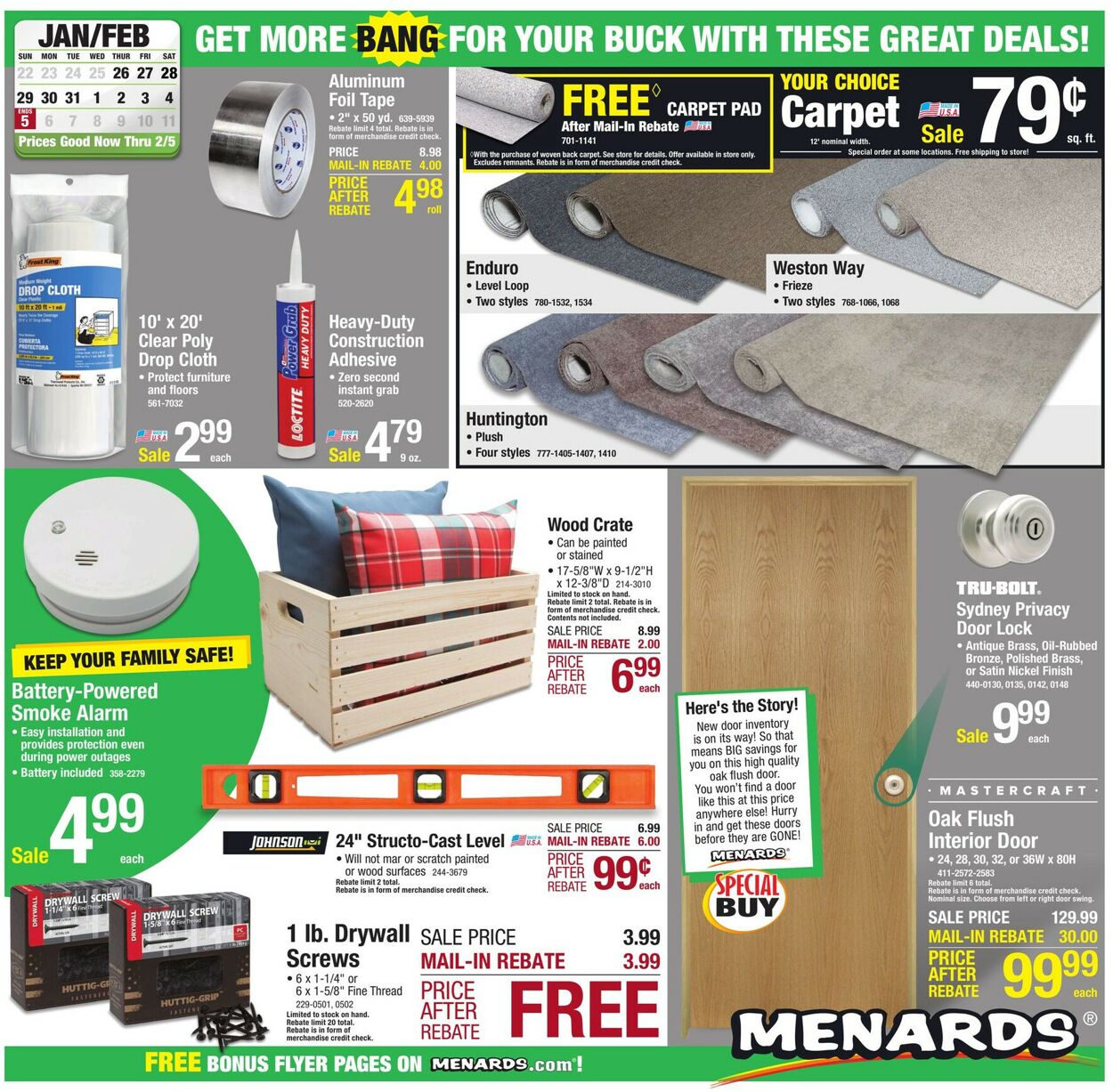 Menards Weekly Ad Circular - valid 01/25-02/05/2023