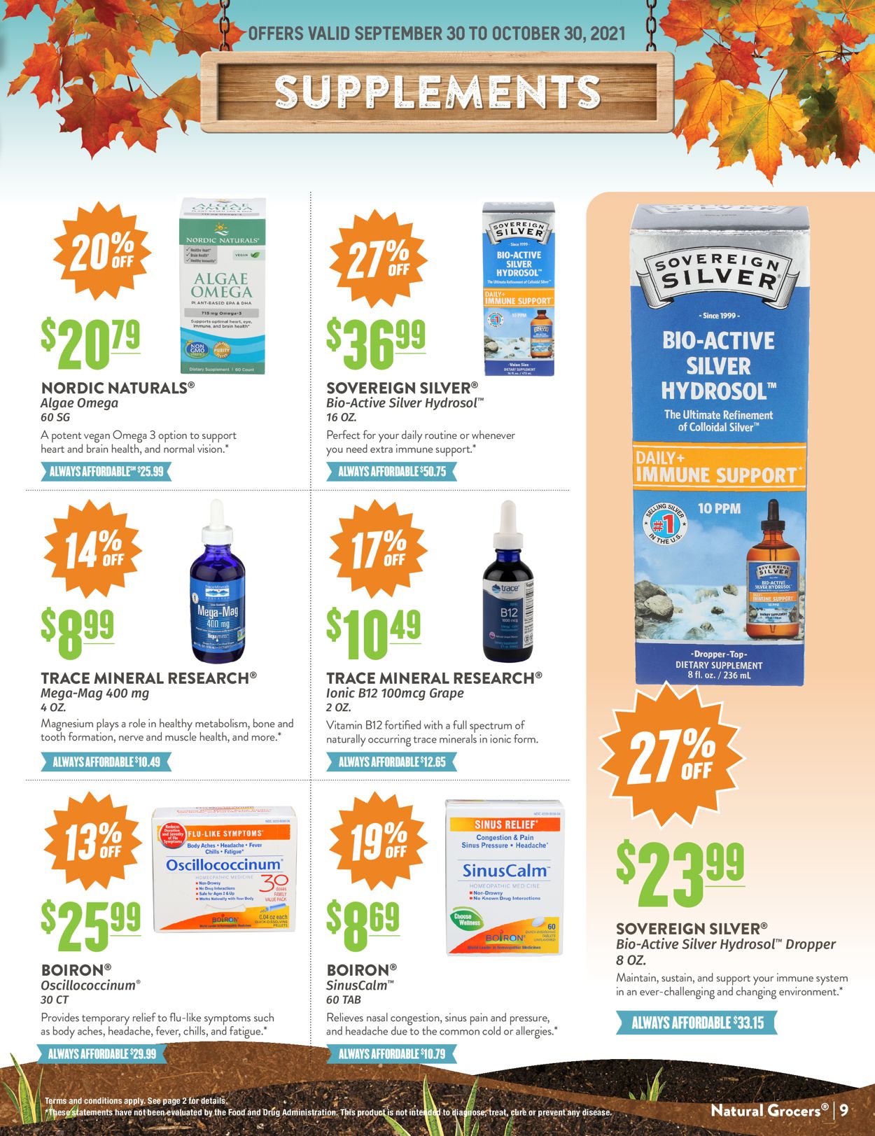 Natural Grocers Weekly Ad Circular - valid 09/30-10/31/2021 (Page 9)