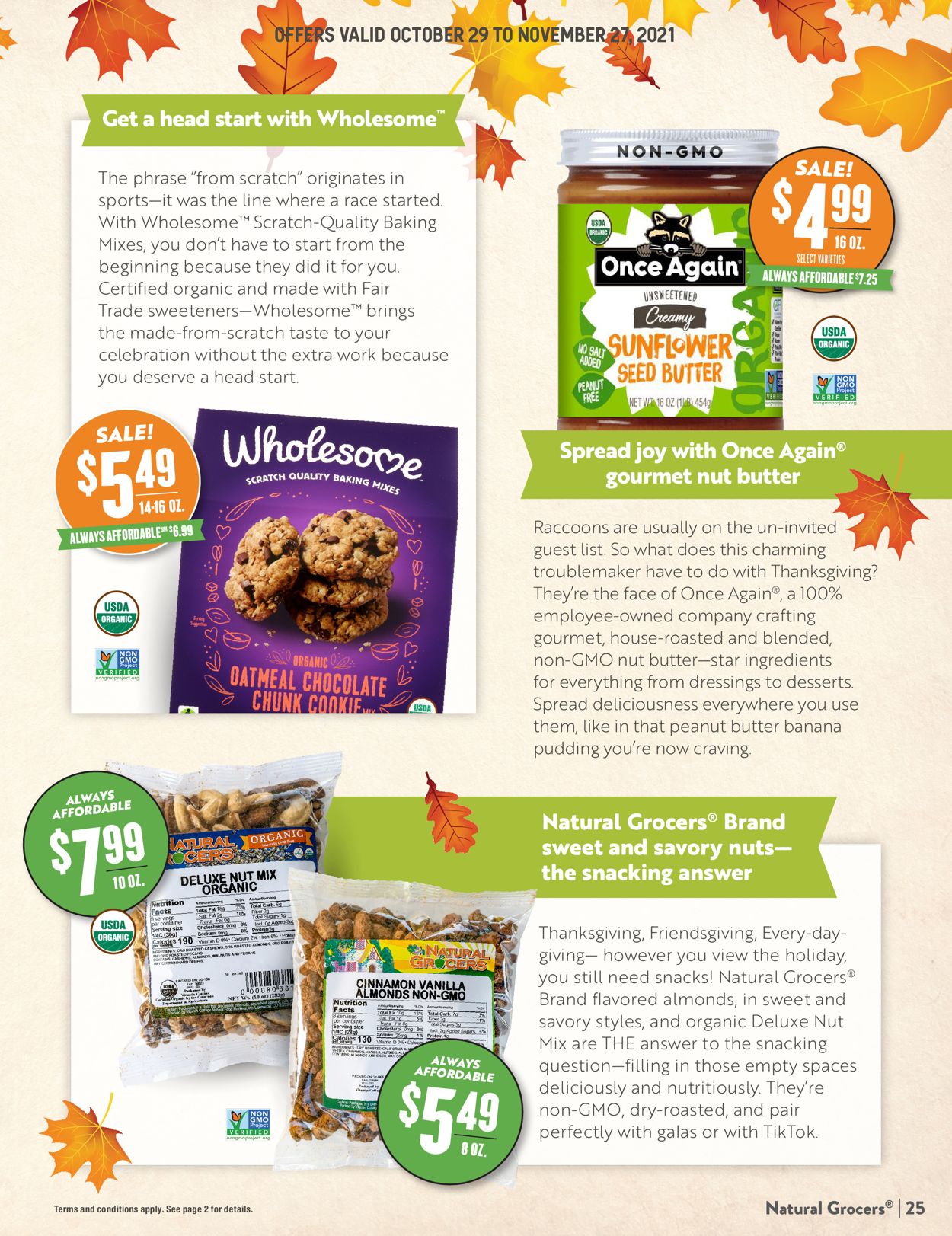 Natural Grocers THANKSGIVING 2021 Weekly Ad Circular - valid 10/29-11/27/2021 (Page 25)