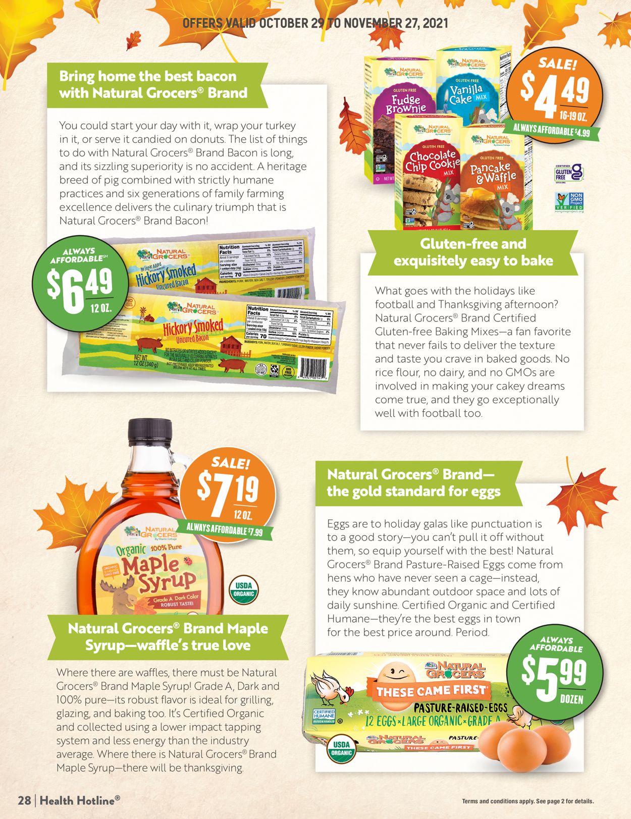 Natural Grocers THANKSGIVING 2021 Weekly Ad Circular - valid 10/29-11/27/2021 (Page 28)