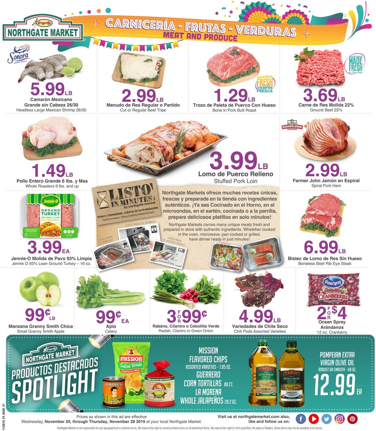 Northgate Market - Thanksgiving Ad 2019 Weekly Ad Circular - valid 11/20-11/28/2019 (Page 4)