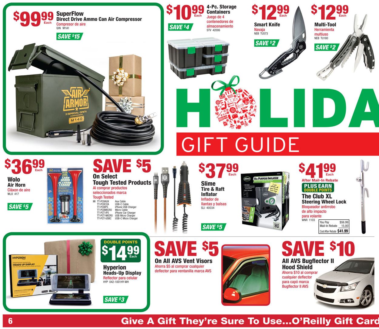 O'Reilly Auto Parts - HOLIDAY GIFT GUIDE 2019 Weekly Ad Circular - valid 11/27-12/24/2019 (Page 6)