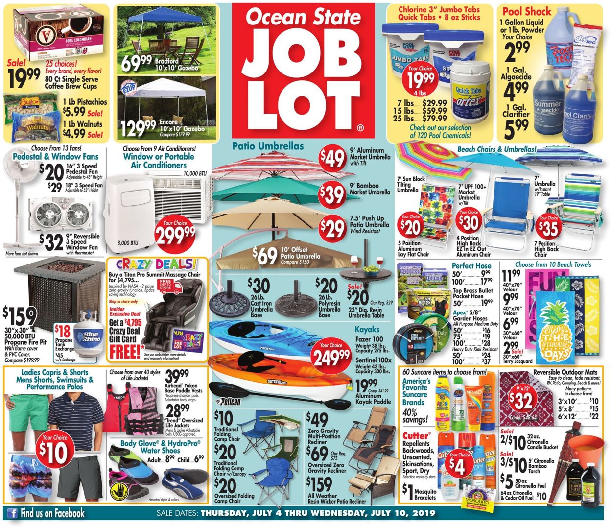 Ocean State Job Lot Weekly Ad Circular - valid 07/04-07/10/2019