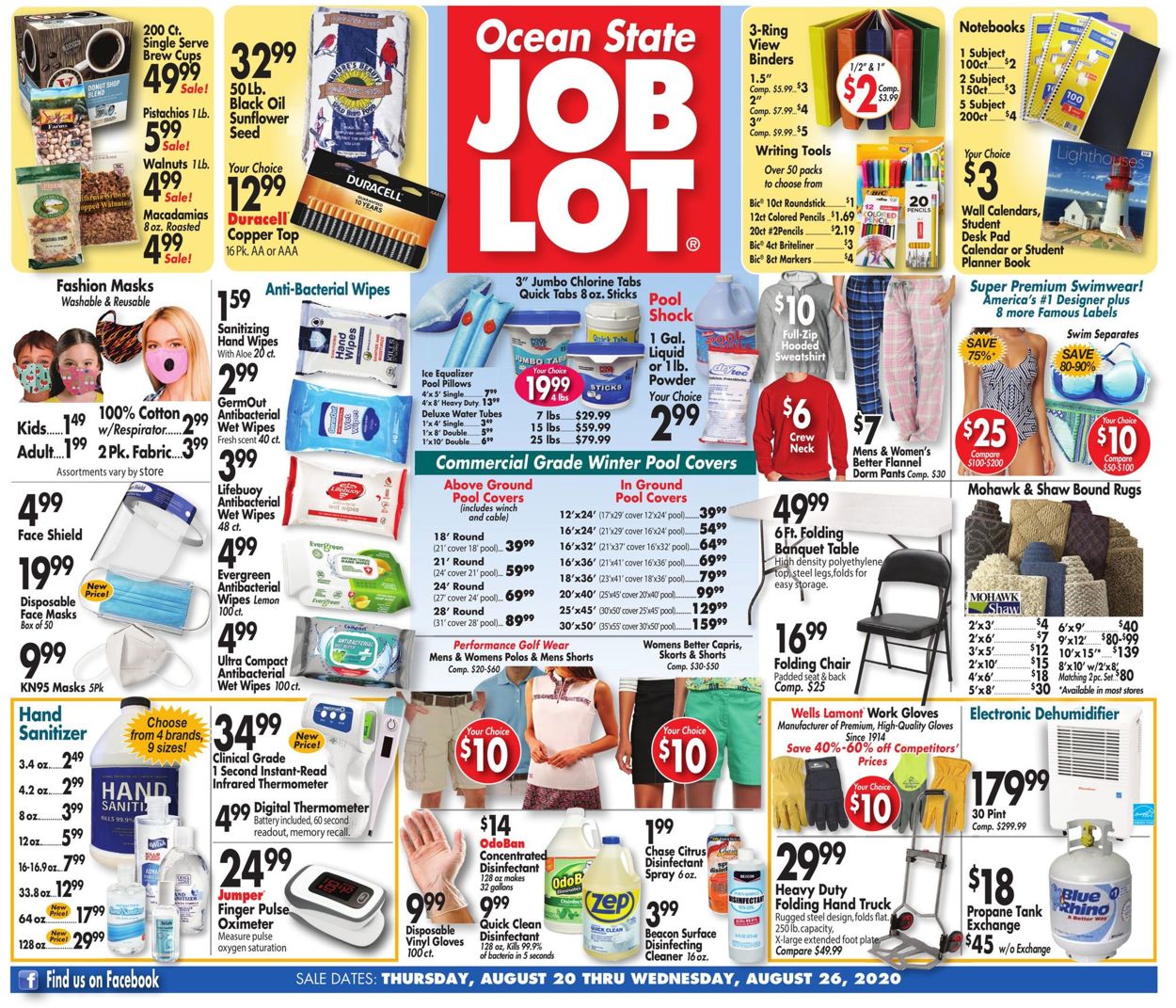Ocean State Job Lot Weekly Ad Circular - valid 08/20-08/26/2020