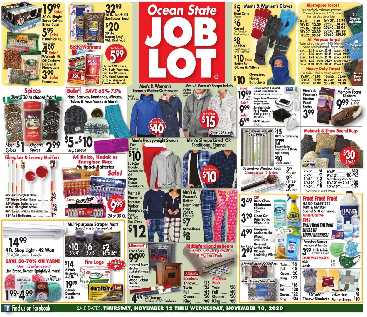 Ocean State Job Lot Weekly Ad Circular - valid 11/12-11/18/2020