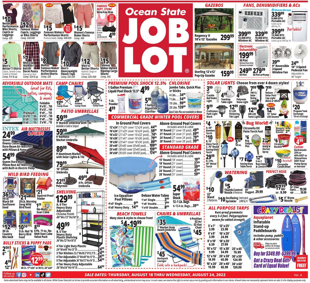 Ocean State Job Lot Weekly Ad Circular - valid 08/18-08/24/2022