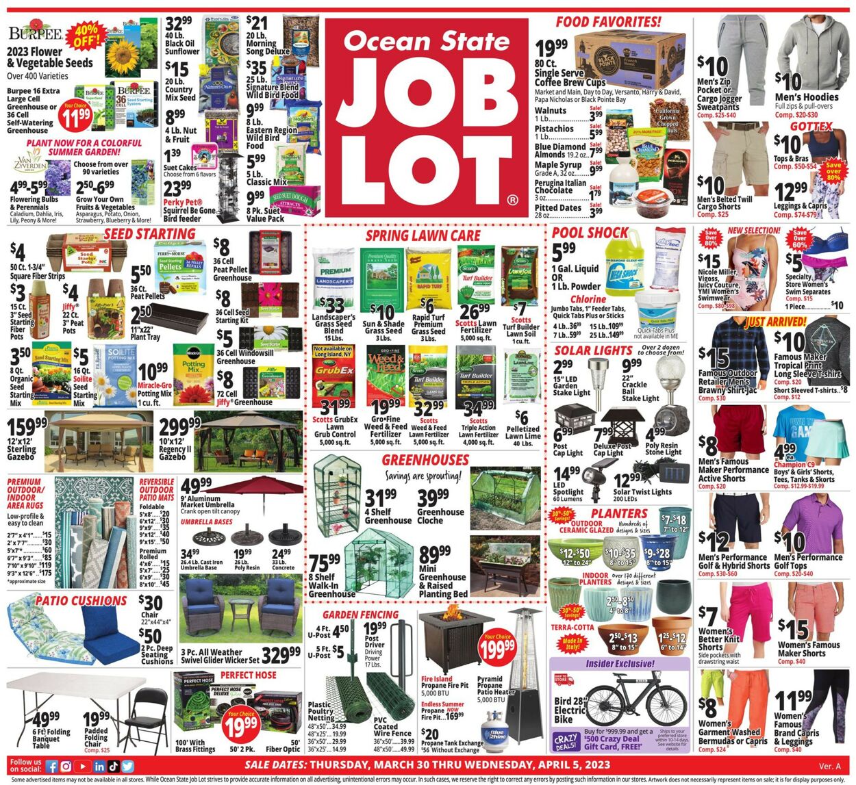 Ocean State Job Lot Weekly Ad Circular - valid 03/30-04/05/2023