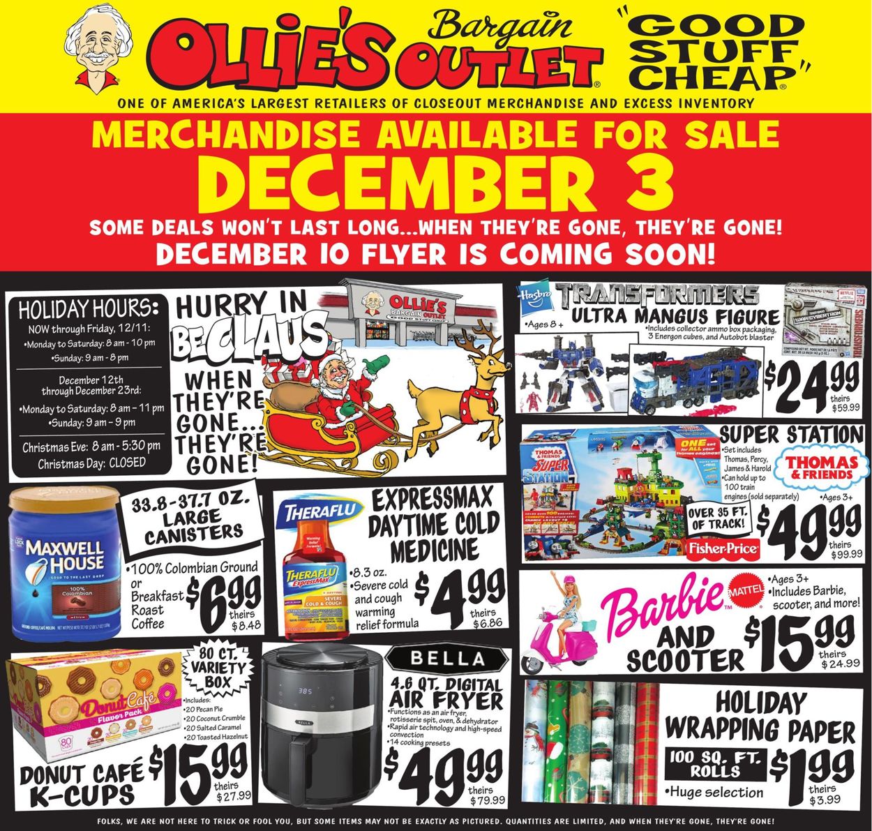 Ollie's Weekly Ad Circular - valid 12/03-12/09/2020