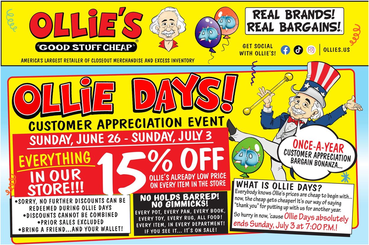 Ollie's Weekly Ad Circular - valid 06/24-06/27/2022