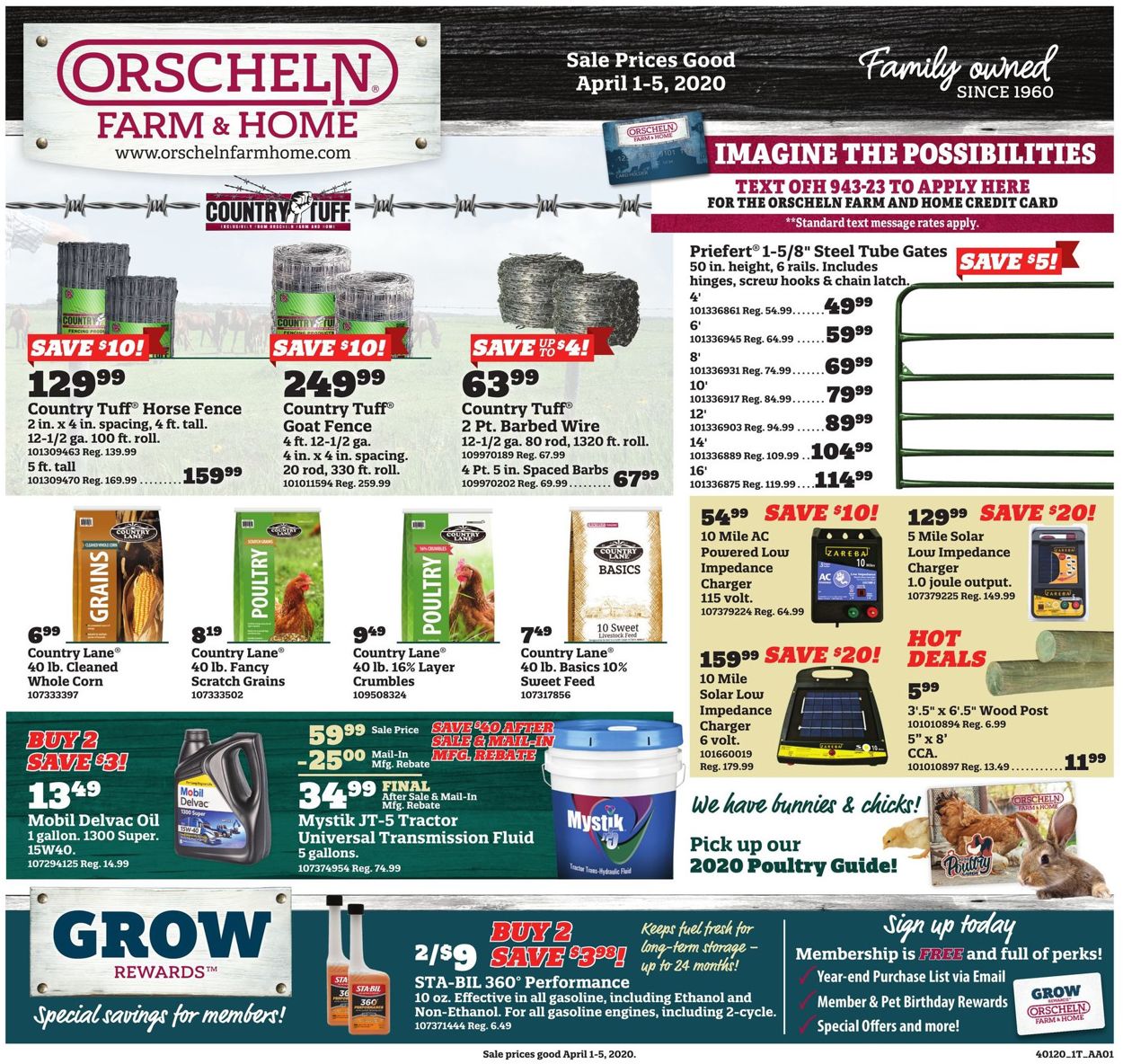 Orscheln Farm and Home Weekly Ad Circular - valid 04/01-04/05/2020