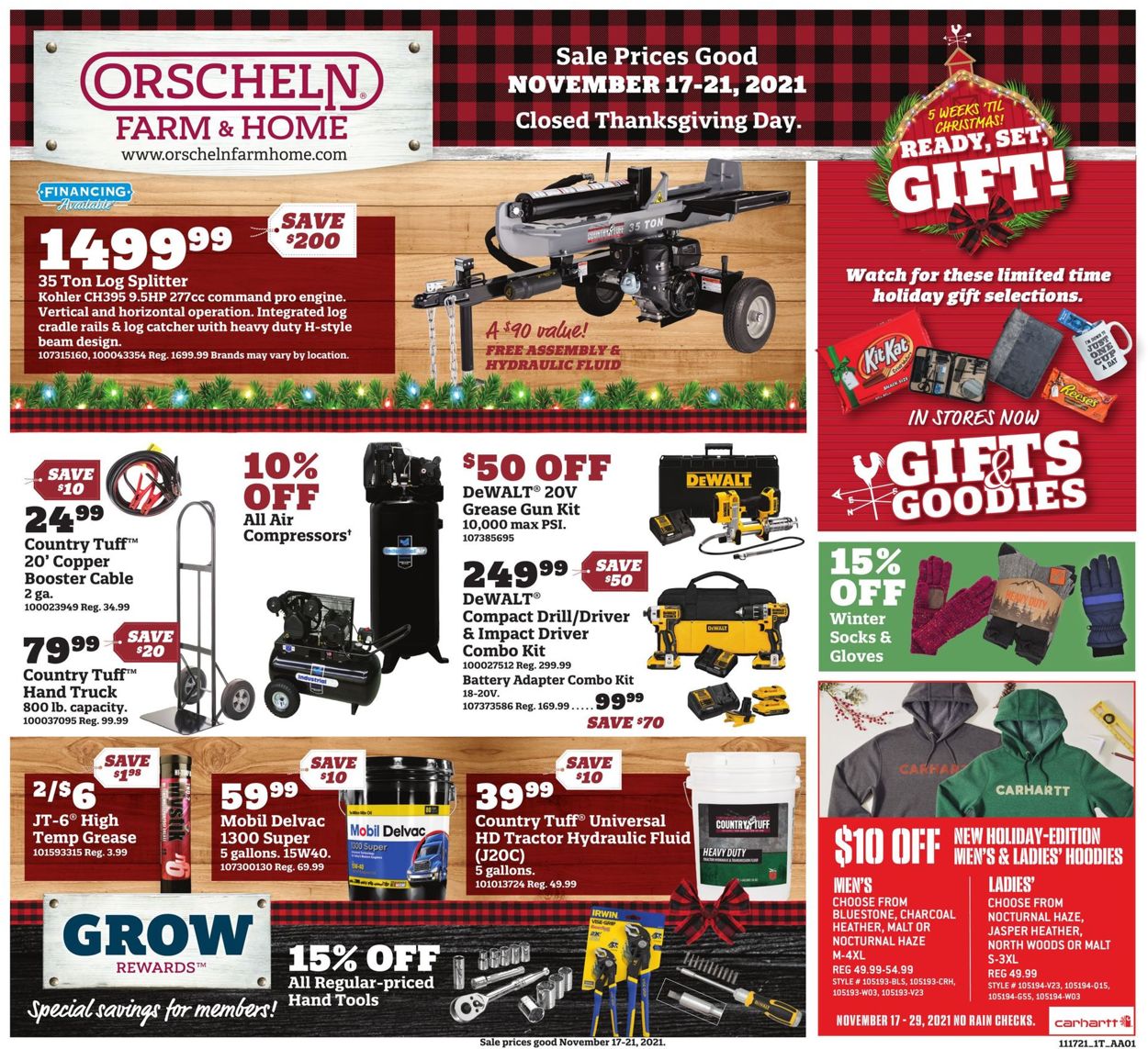 Orscheln Farm and Home GIFT GUIDE 2021 Weekly Ad Circular - valid 11/17-11/21/2021