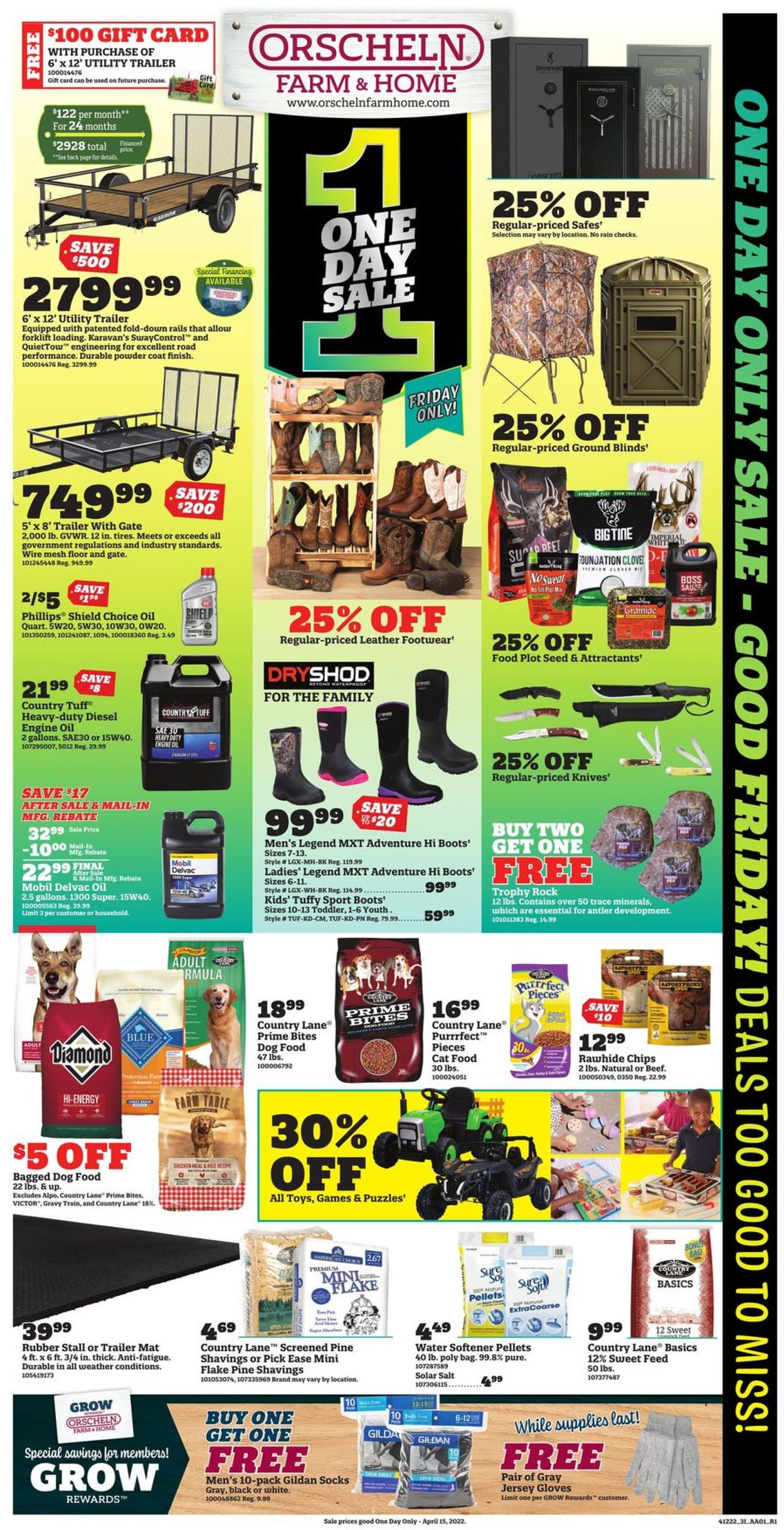 Orscheln Farm and Home EASTER 2022 Weekly Ad Circular - valid 04/15-04/15/2022