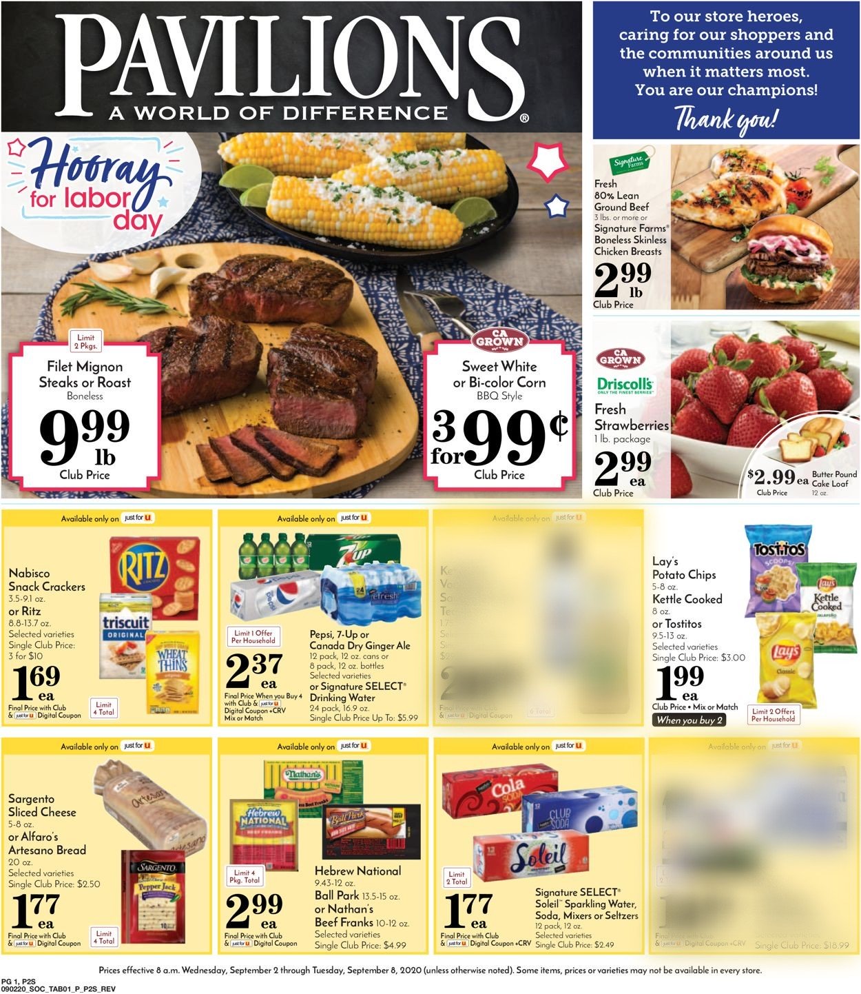 Pavilions Weekly Ad Circular - valid 09/02-09/08/2020