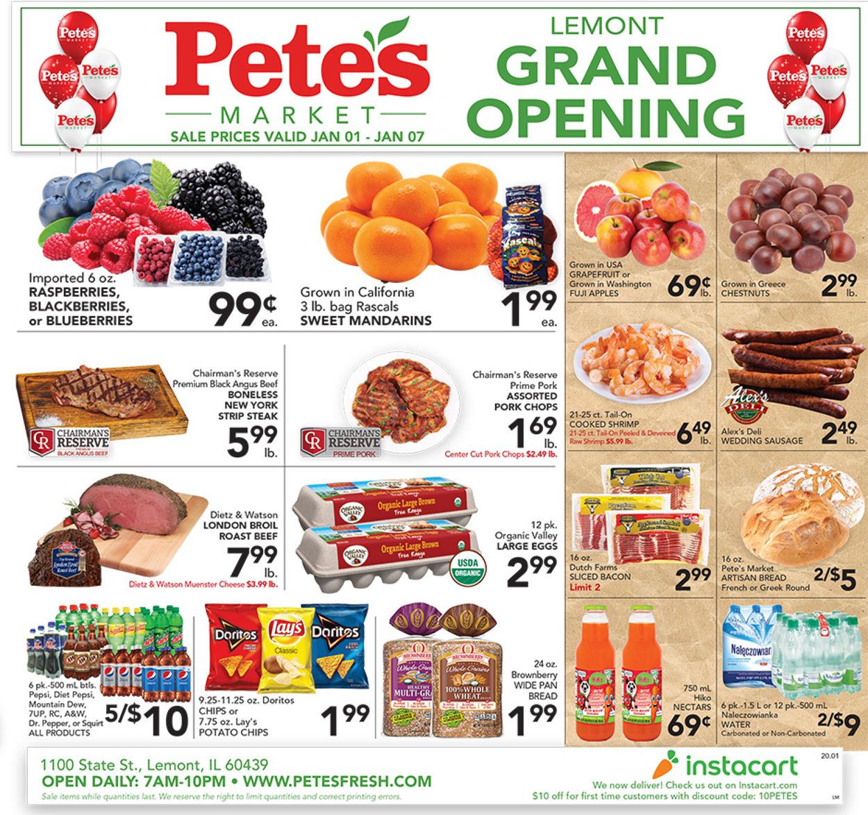 Pete's Fresh Market Weekly Ad Circular - valid 01/01-01/07/2020