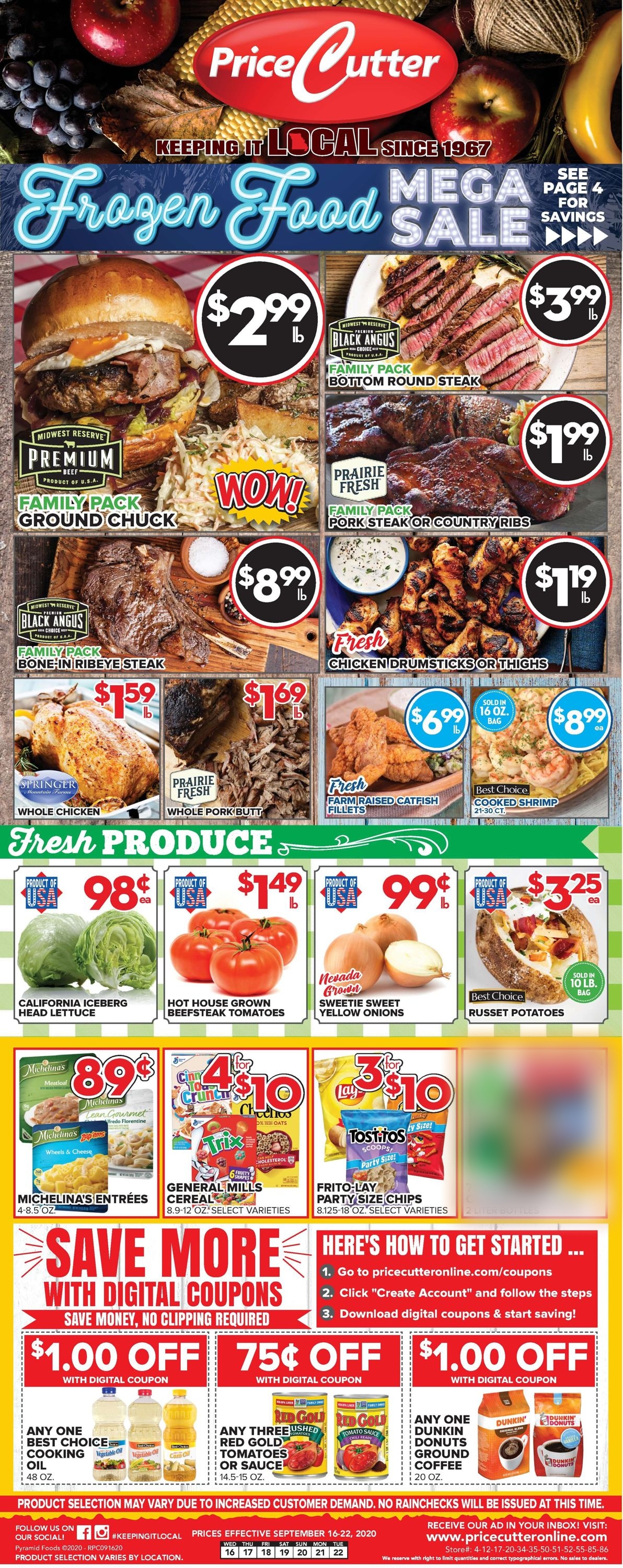 Price Cutter Weekly Ad Circular - valid 09/16-09/22/2020