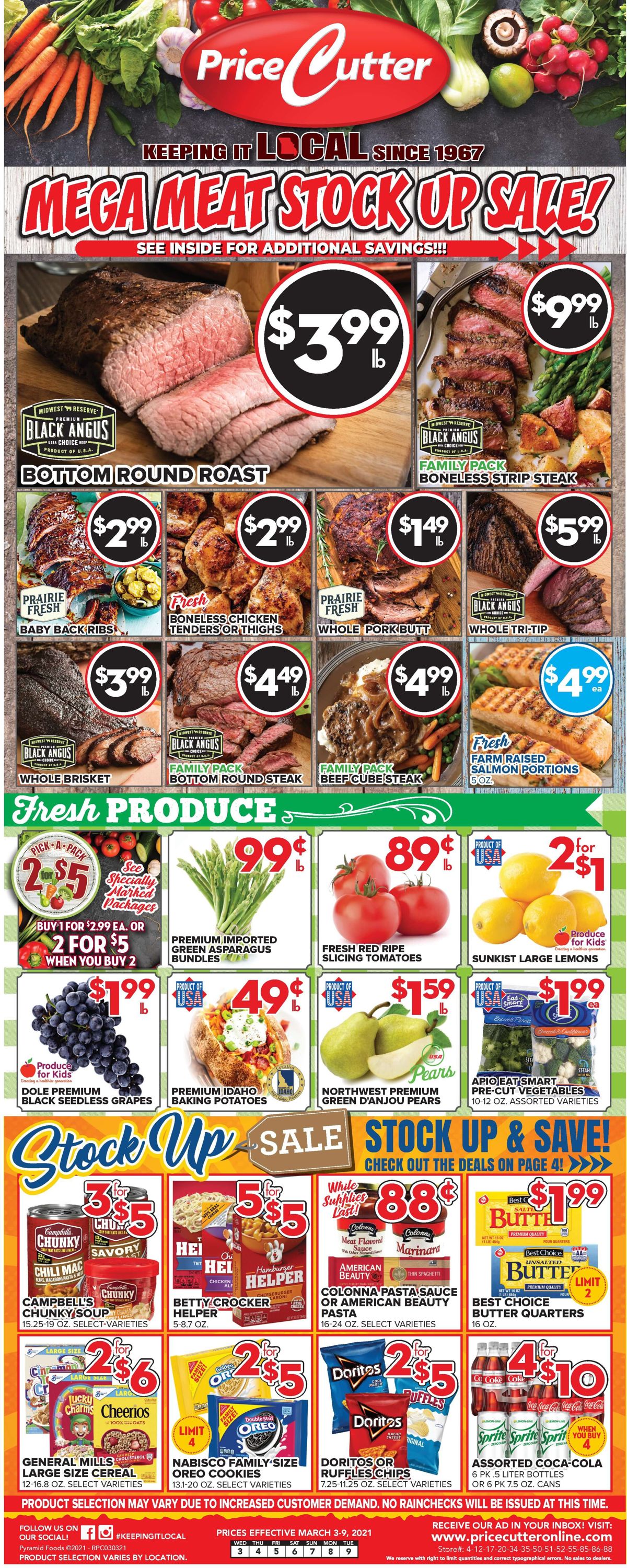 Price Cutter Weekly Ad Circular - valid 03/03-03/09/2021
