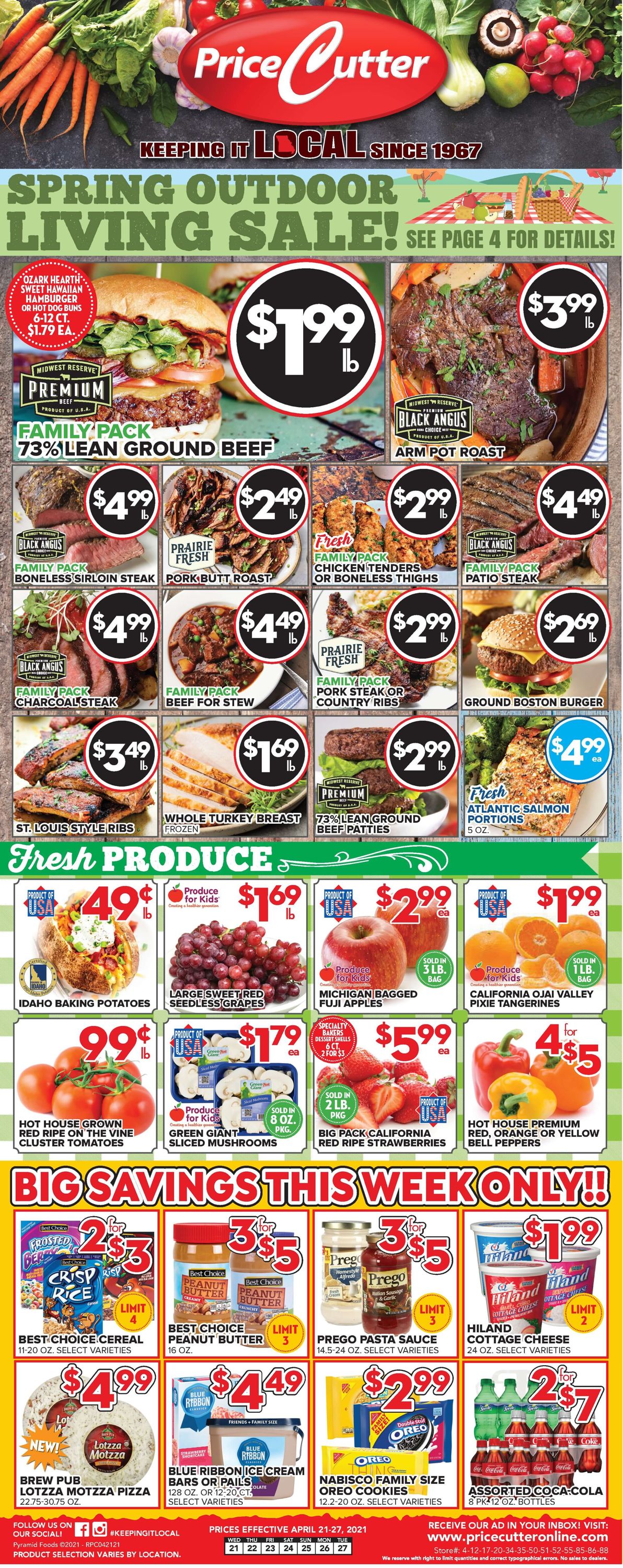 Price Cutter Weekly Ad Circular - valid 04/21-04/27/2021