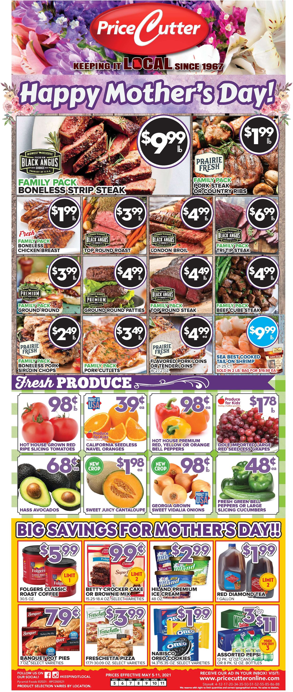 Price Cutter Weekly Ad Circular - valid 05/05-05/11/2021