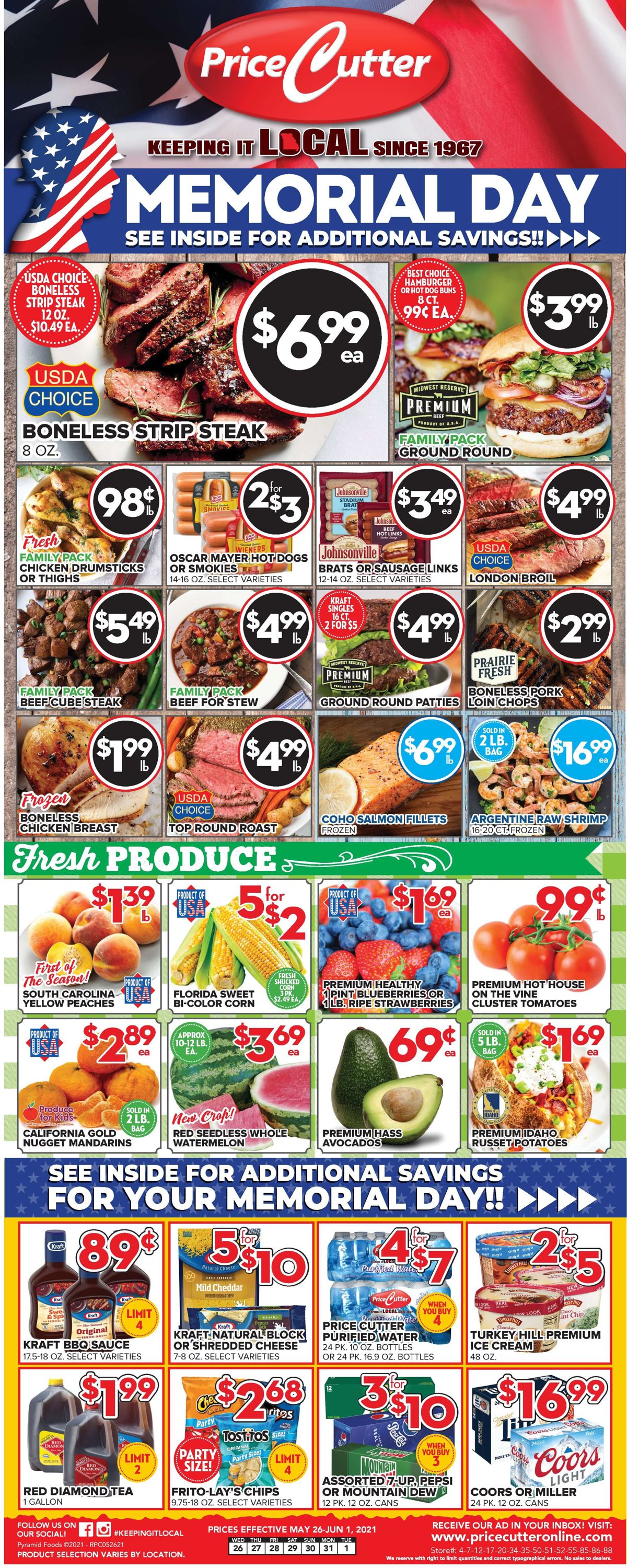 Price Cutter Weekly Ad Circular - valid 05/26-06/01/2021