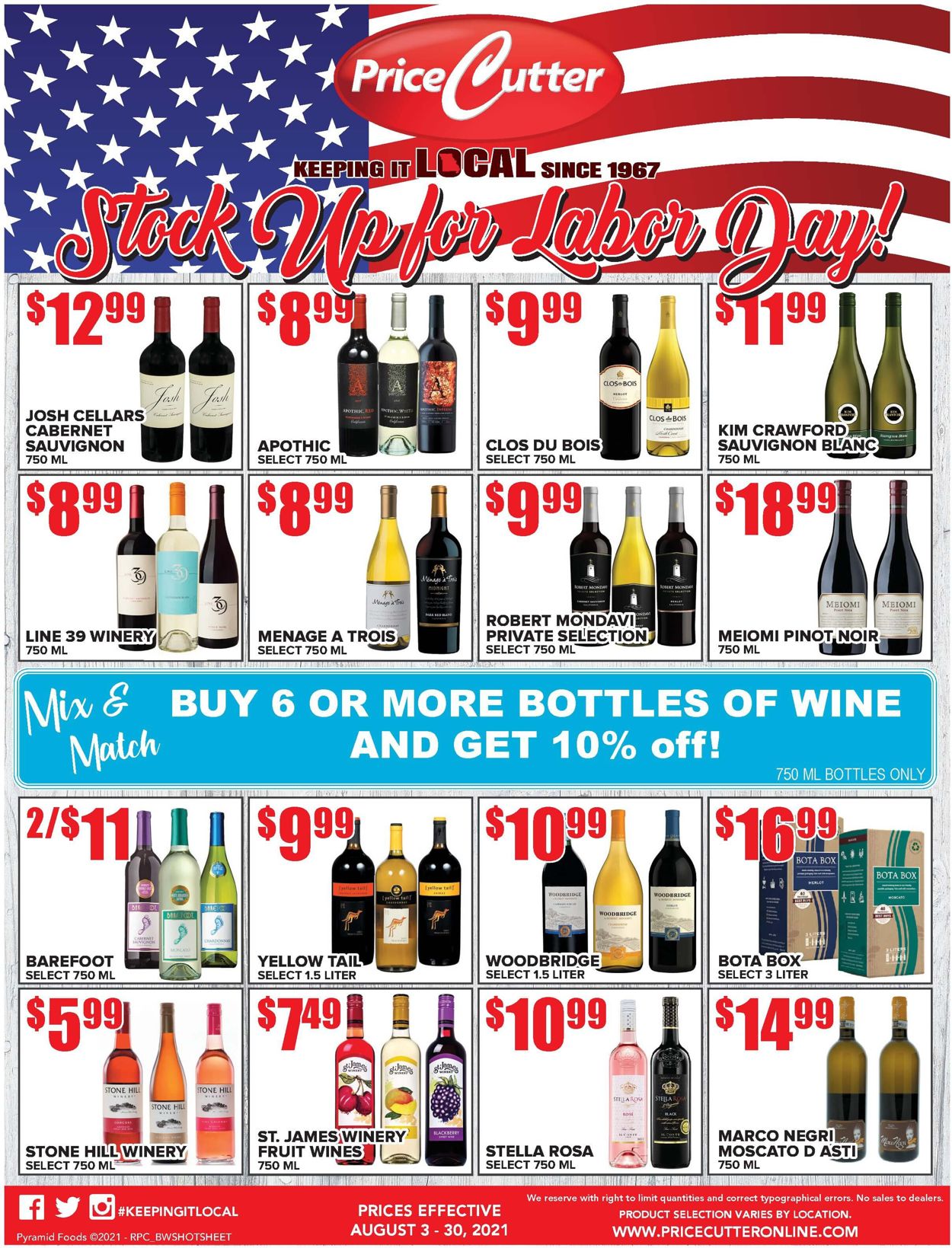 Price Cutter Weekly Ad Circular - valid 08/03-08/30/2021