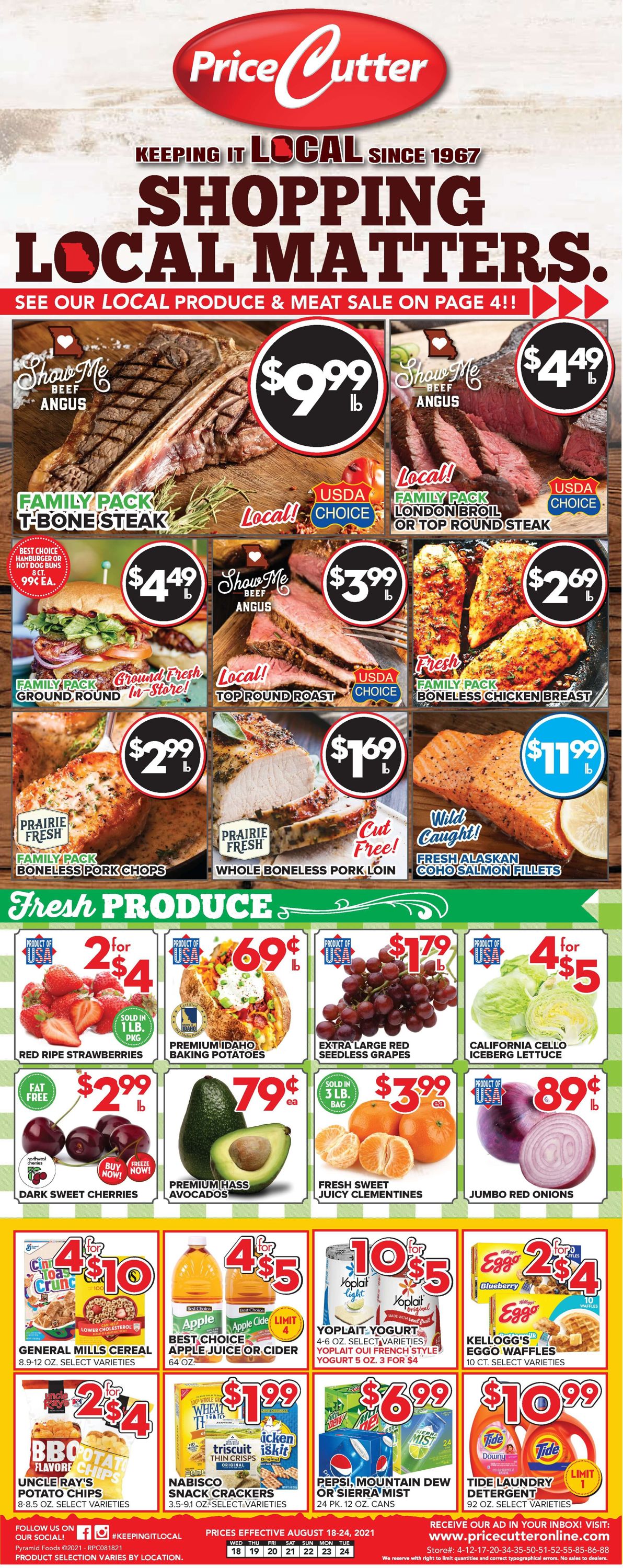 Price Cutter Weekly Ad Circular - valid 08/18-08/24/2021