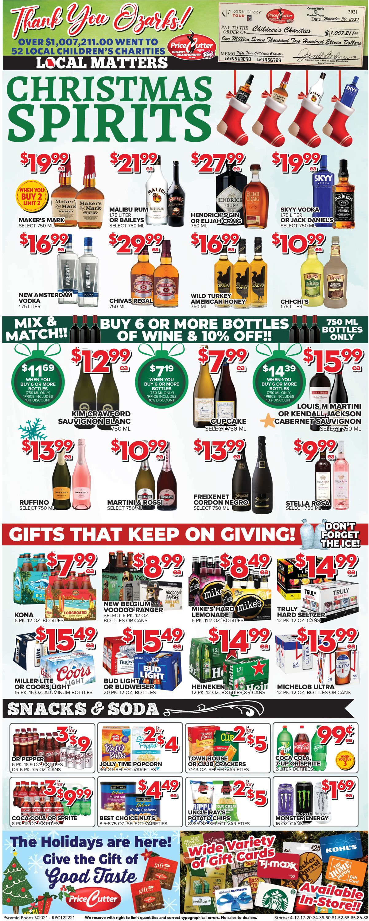 Price Cutter CHRISTMAS 2021 Weekly Ad Circular - valid 12/22-12/28/2021 (Page 4)