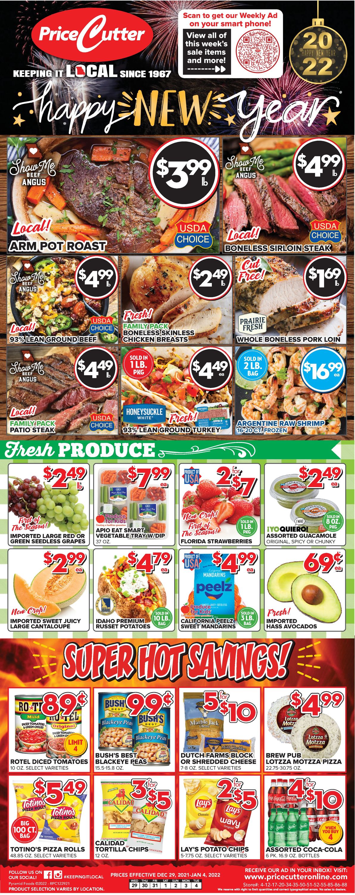 Price Cutter Weekly Ad Circular - valid 12/29-01/04/2022