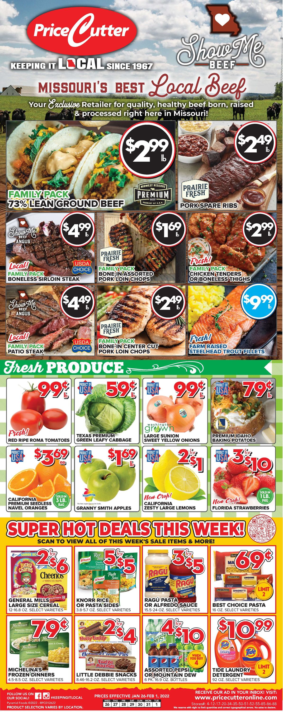 Price Cutter Weekly Ad Circular - valid 01/26-02/01/2022