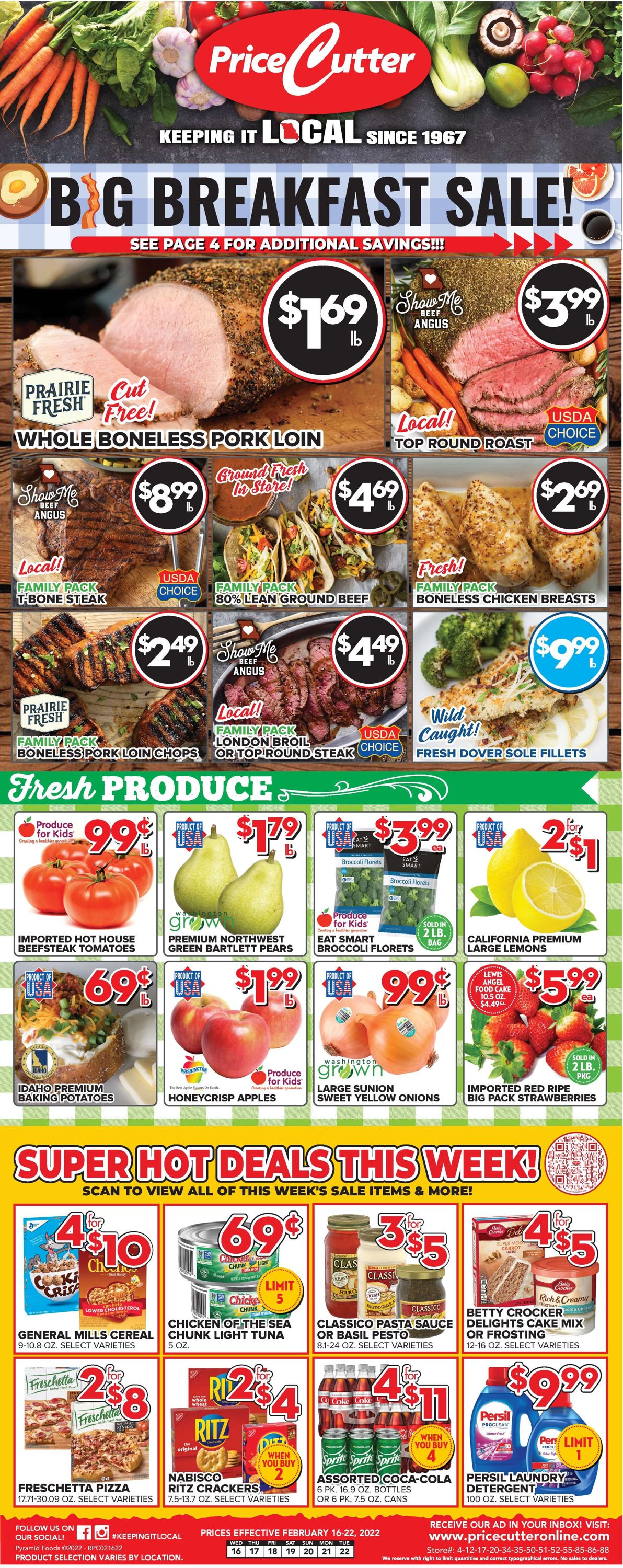 Price Cutter Weekly Ad Circular - valid 02/16-02/22/2022