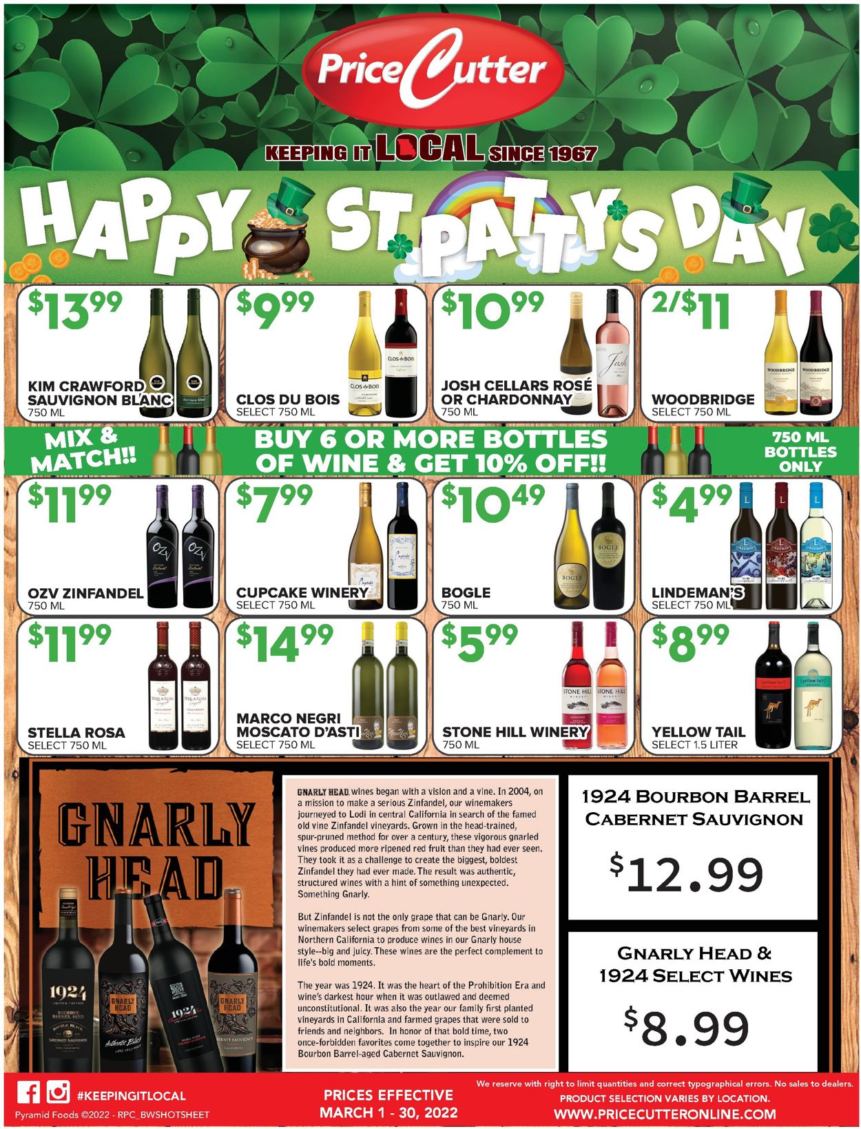 Price Cutter Weekly Ad Circular - valid 03/01-03/30/2022