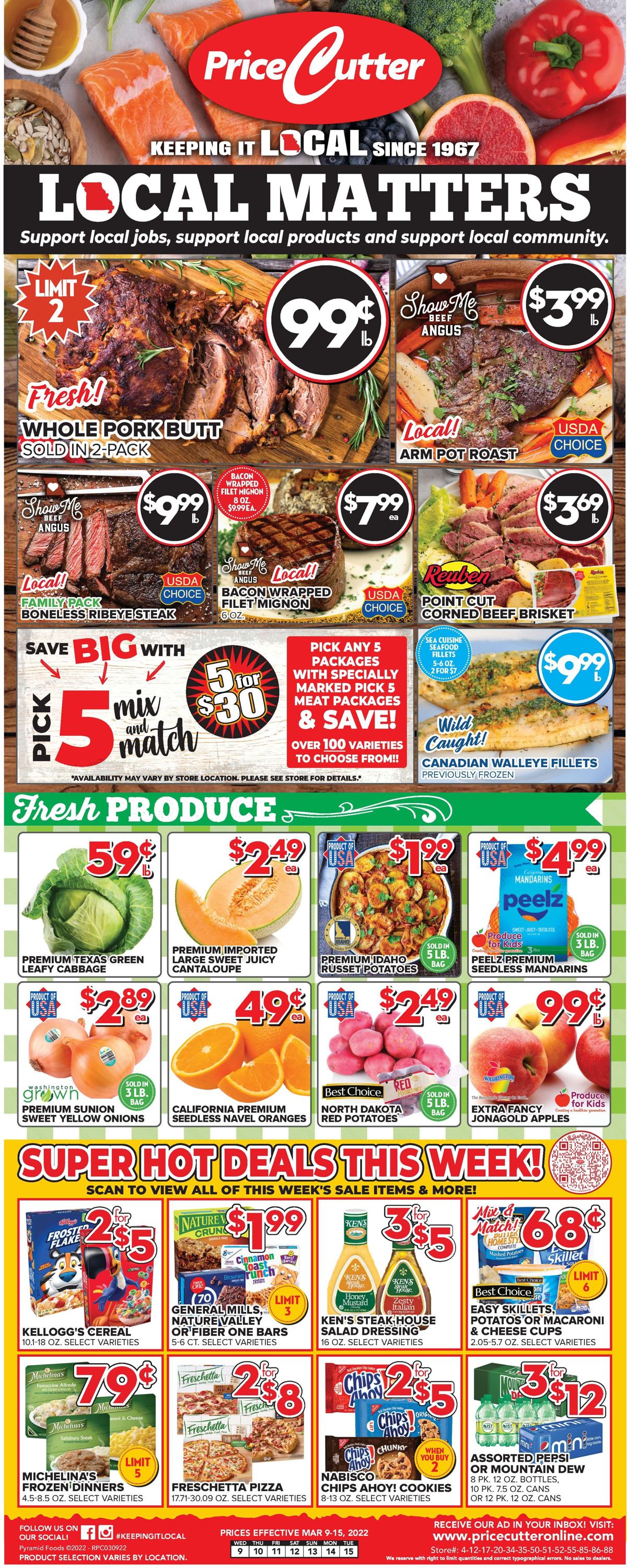 Price Cutter Weekly Ad Circular - valid 03/09-03/15/2022
