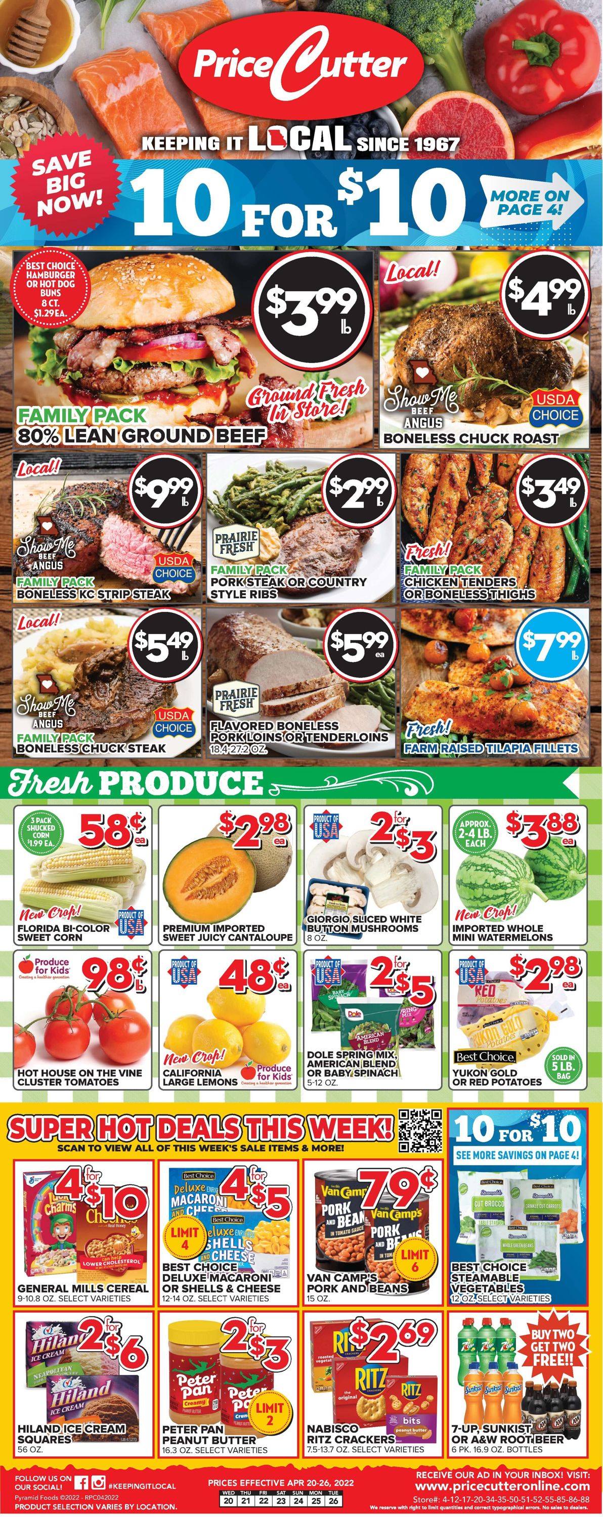 Price Cutter Weekly Ad Circular - valid 04/20-04/26/2022