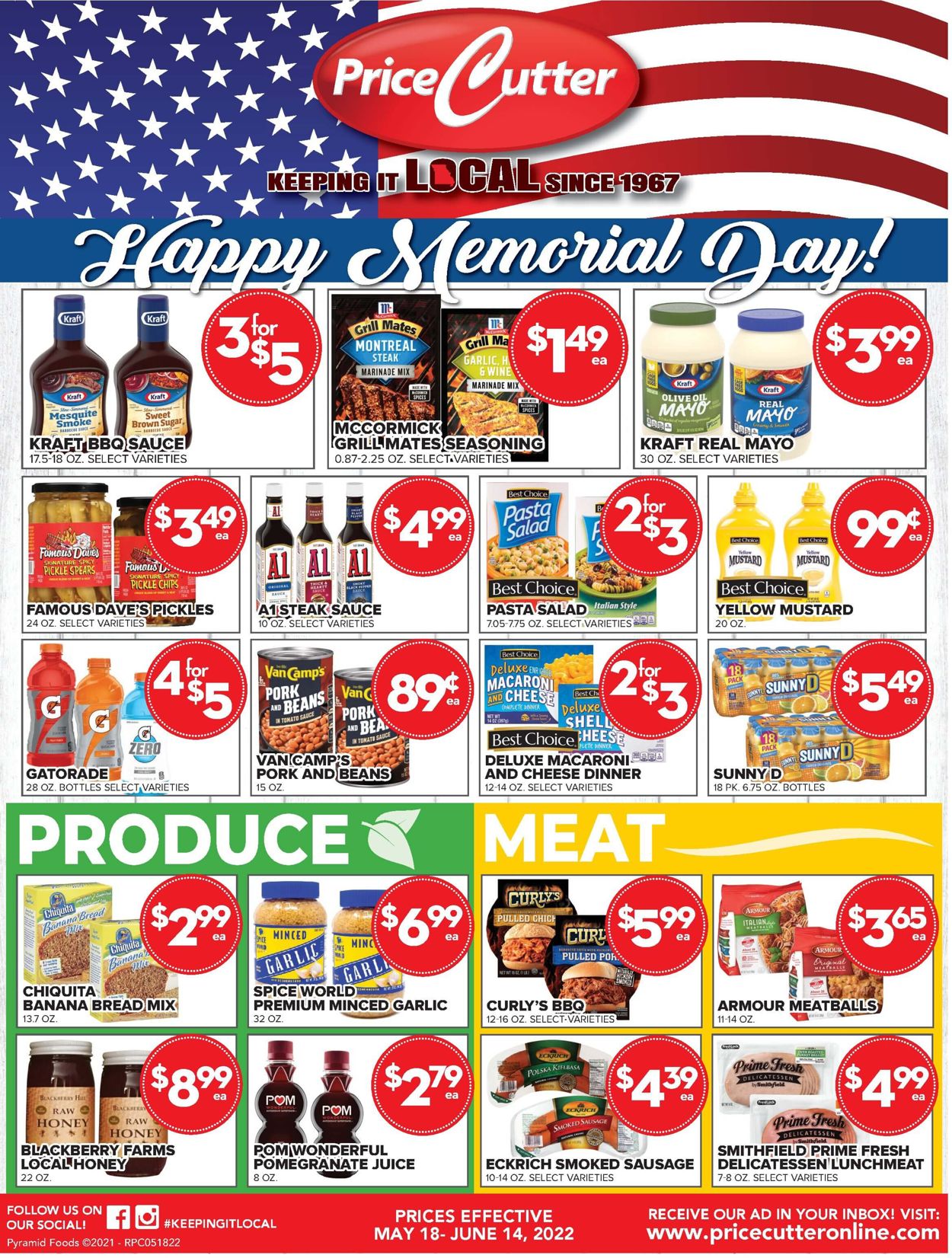 Price Cutter Weekly Ad Circular - valid 05/18-06/14/2022