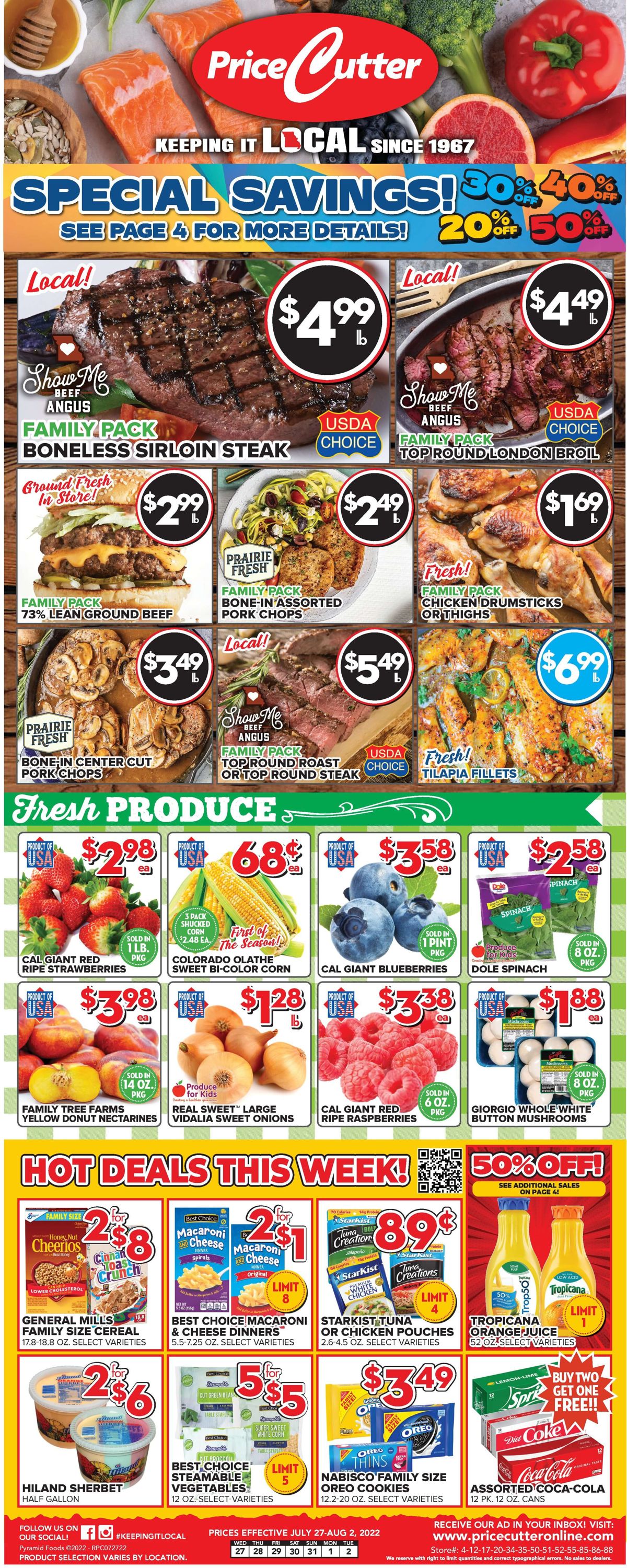 Price Cutter Weekly Ad Circular - valid 07/27-08/02/2022