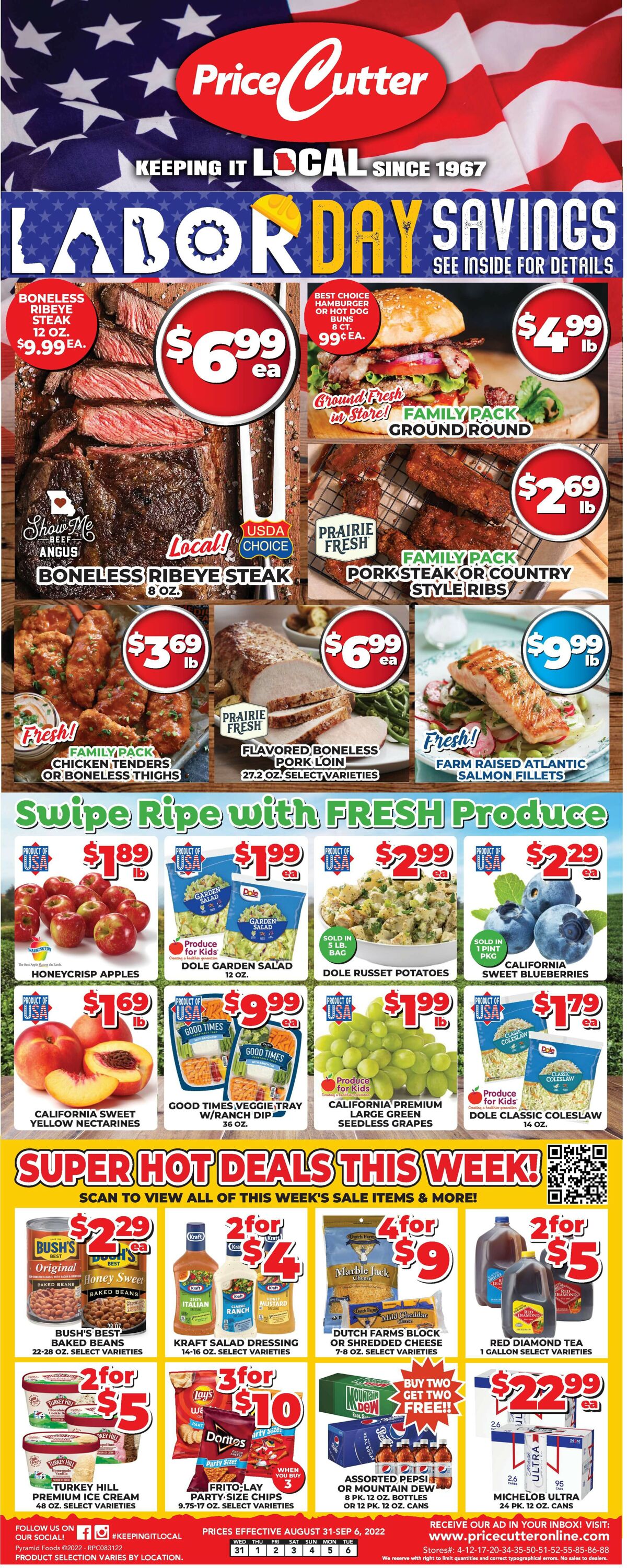 Price Cutter Weekly Ad Circular - valid 08/31-09/06/2022