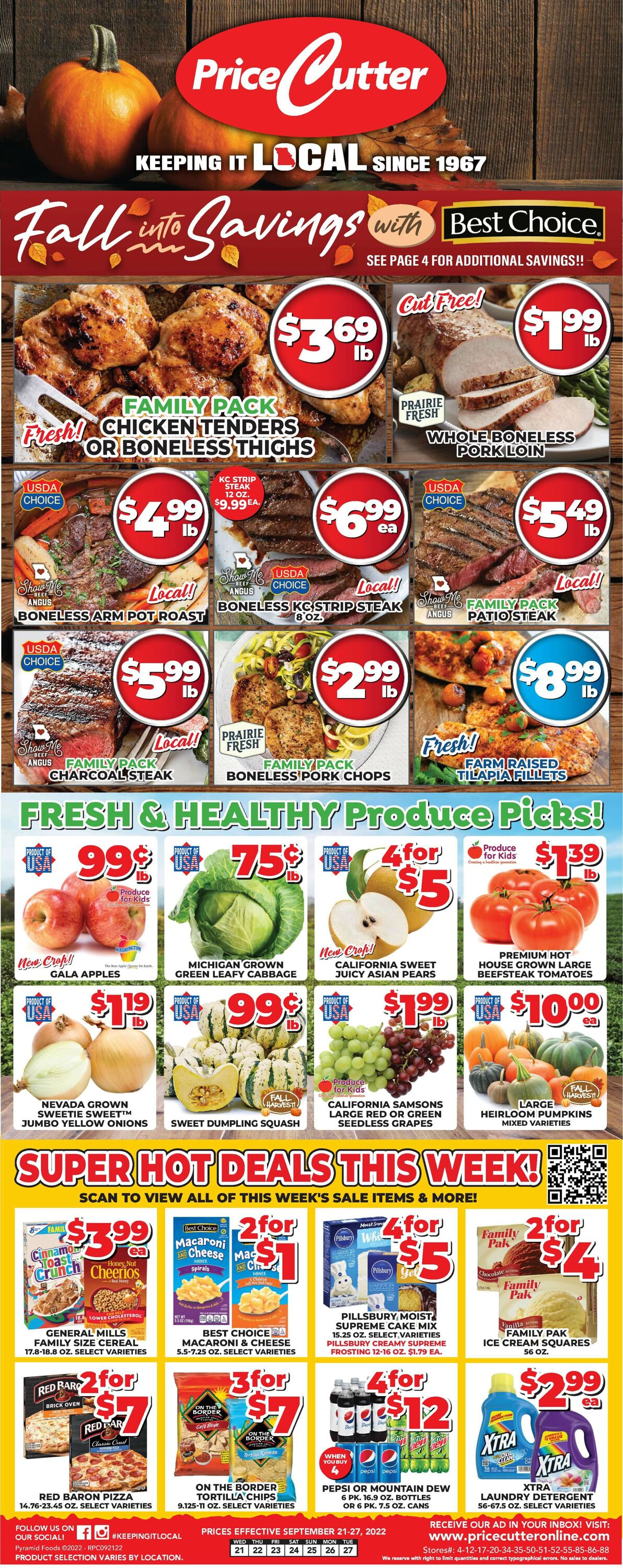 Price Cutter Weekly Ad Circular - valid 09/21-09/27/2022