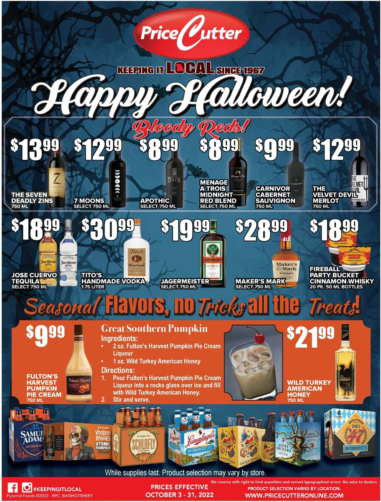 Price Cutter Weekly Ad Circular - valid 10/03-10/31/2022