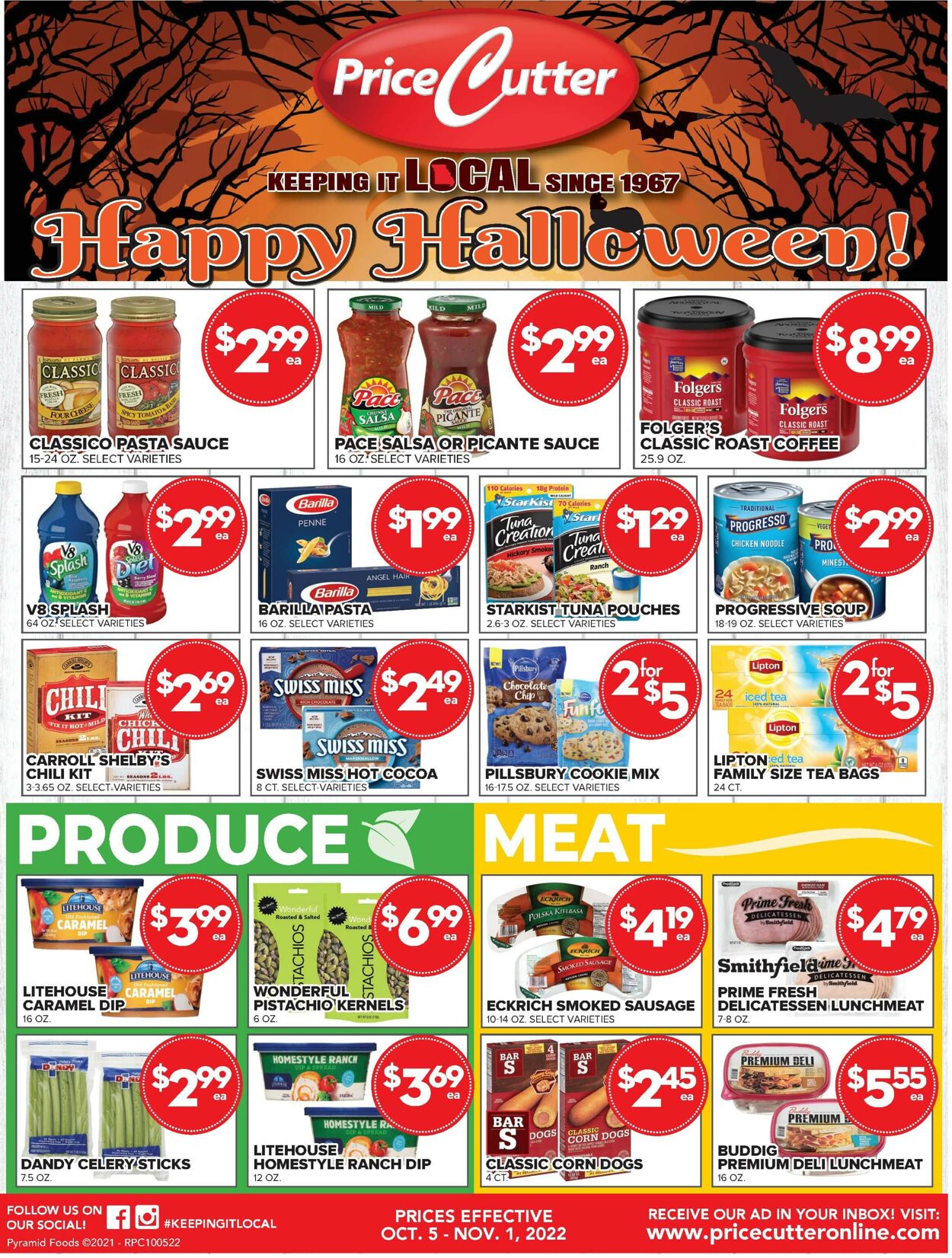 Price Cutter Weekly Ad Circular - valid 10/05-11/01/2022