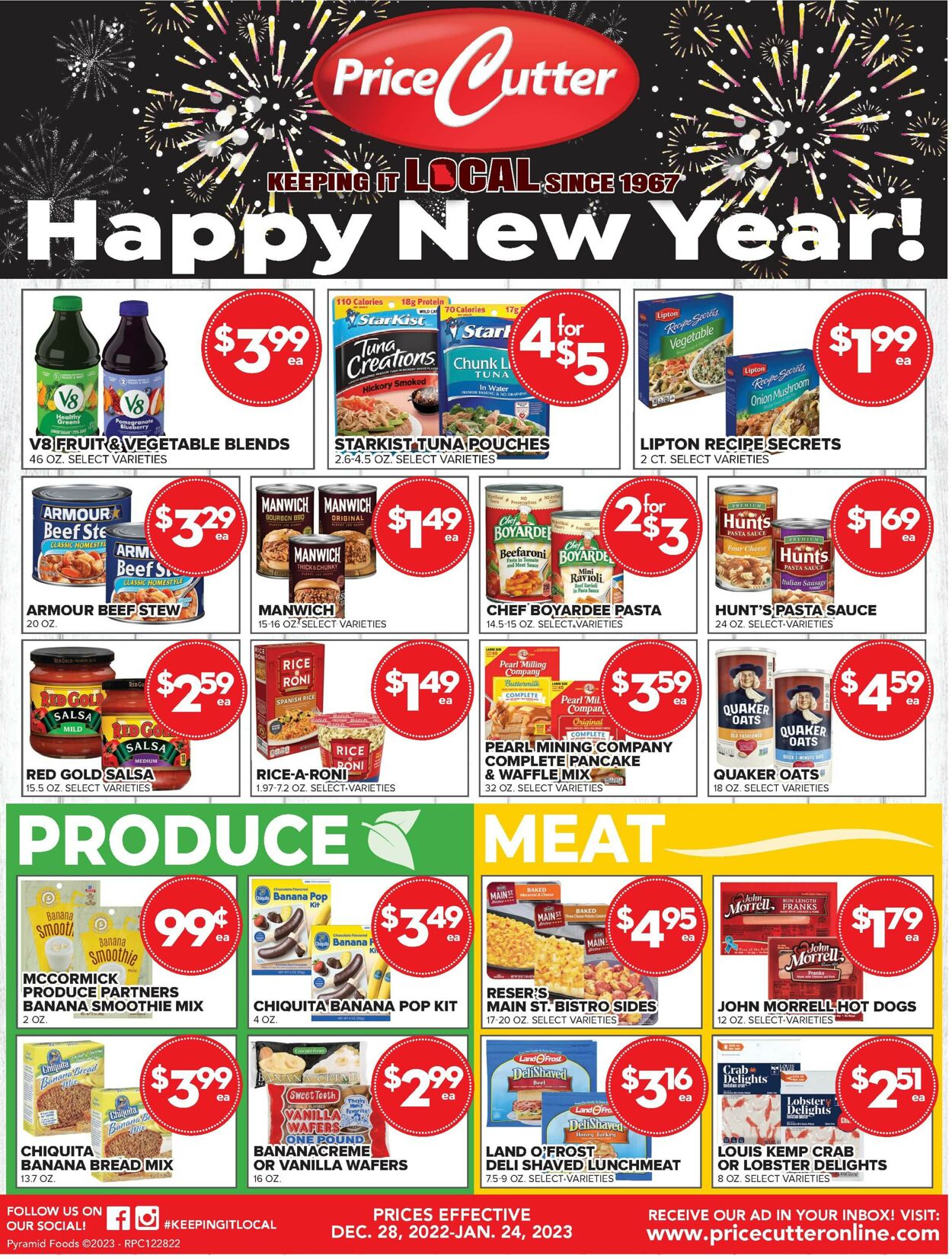 Price Cutter Weekly Ad Circular - valid 12/28-01/24/2023