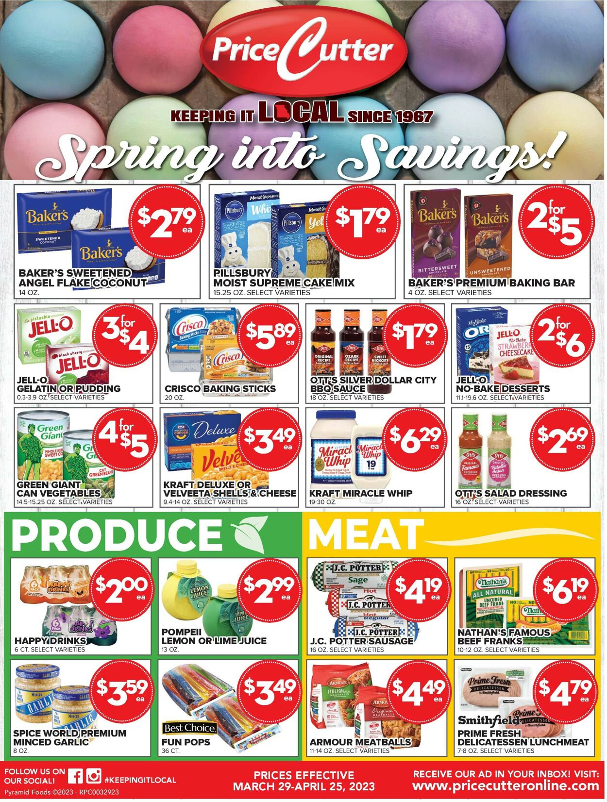 Price Cutter Weekly Ad Circular - valid 03/29-04/25/2023