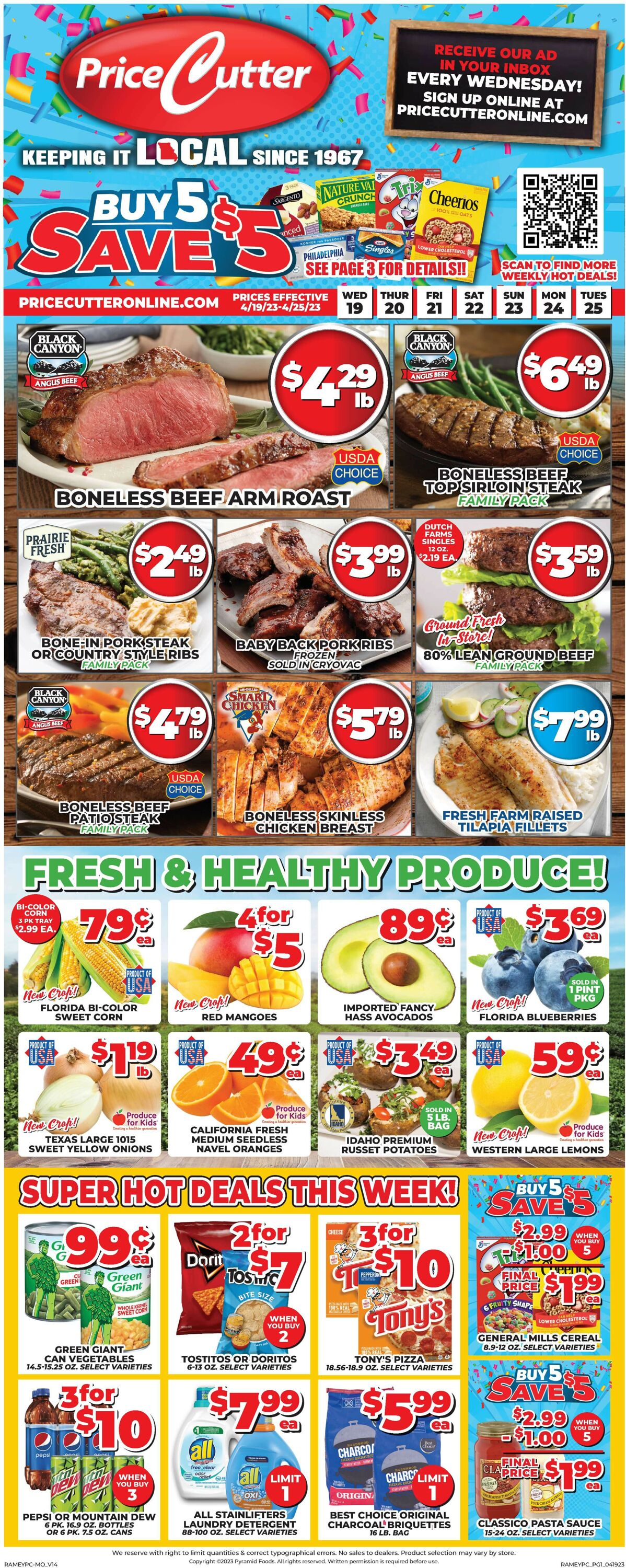 Price Cutter Weekly Ad Circular - valid 04/19-04/25/2023