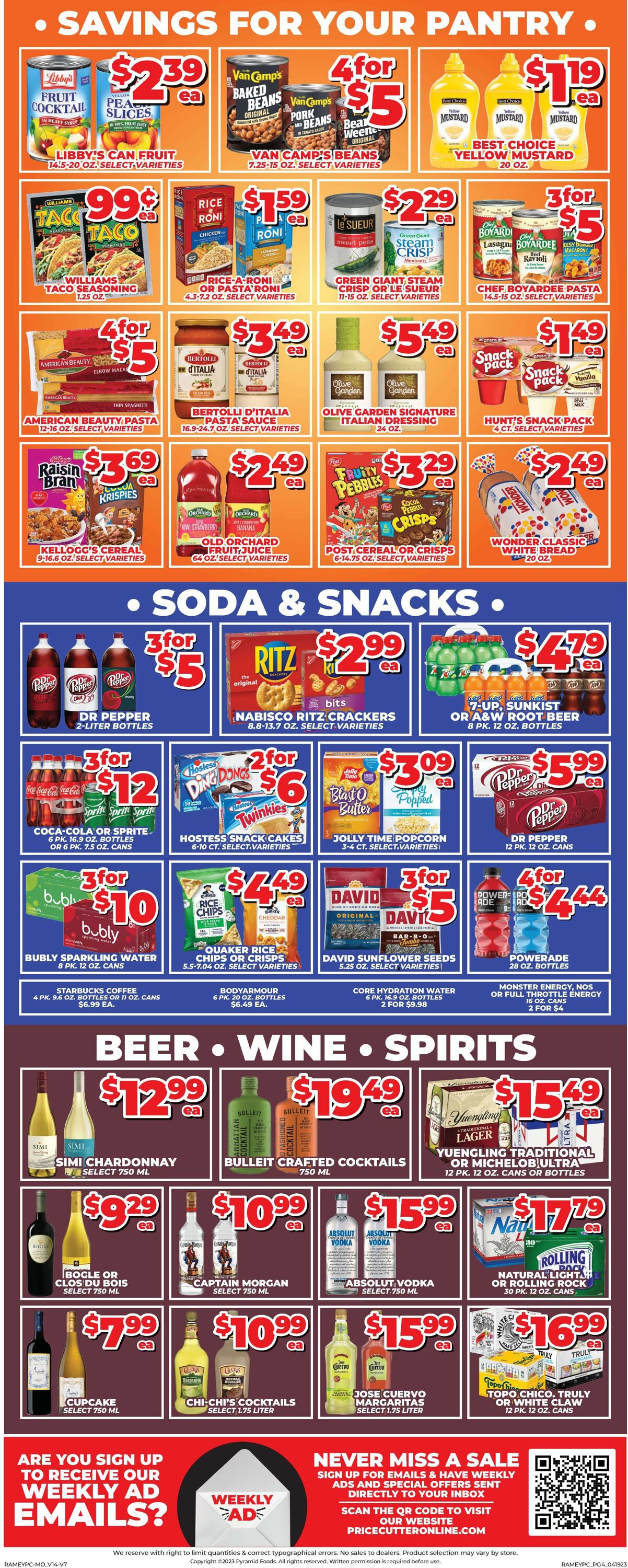 Price Cutter Weekly Ad Circular - valid 04/19-04/25/2023 (Page 4)