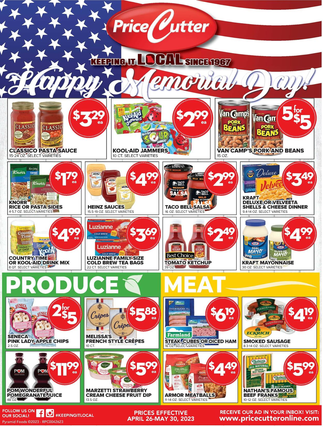 Price Cutter Weekly Ad Circular - valid 04/26-05/30/2023