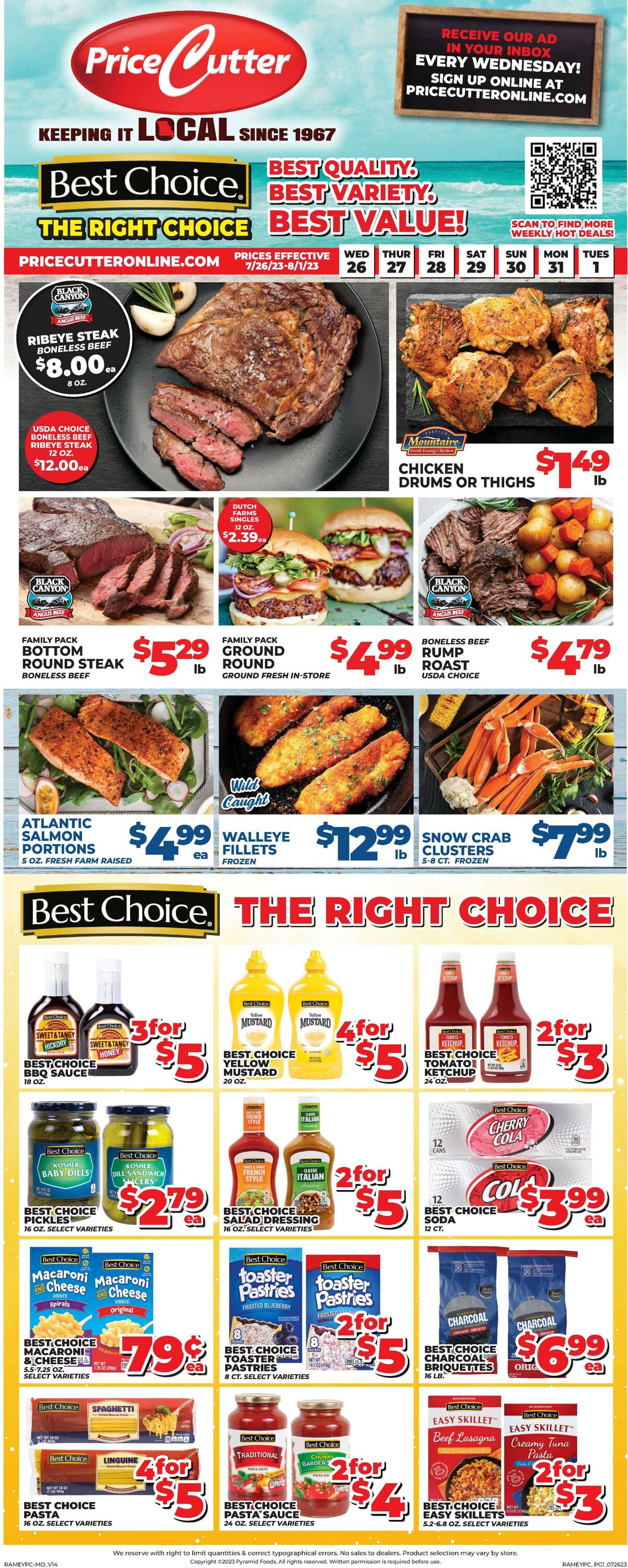 Price Cutter Weekly Ad Circular - valid 07/26-08/01/2023