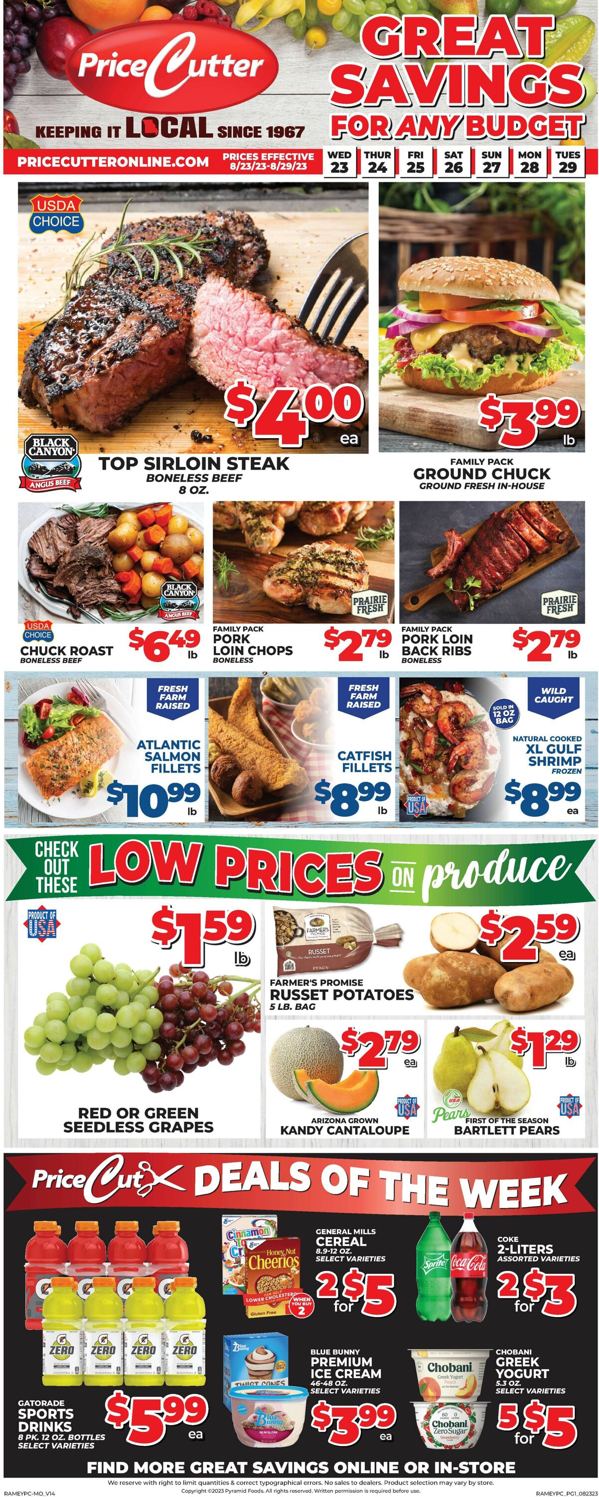 Price Cutter Weekly Ad Circular - valid 08/23-08/29/2023