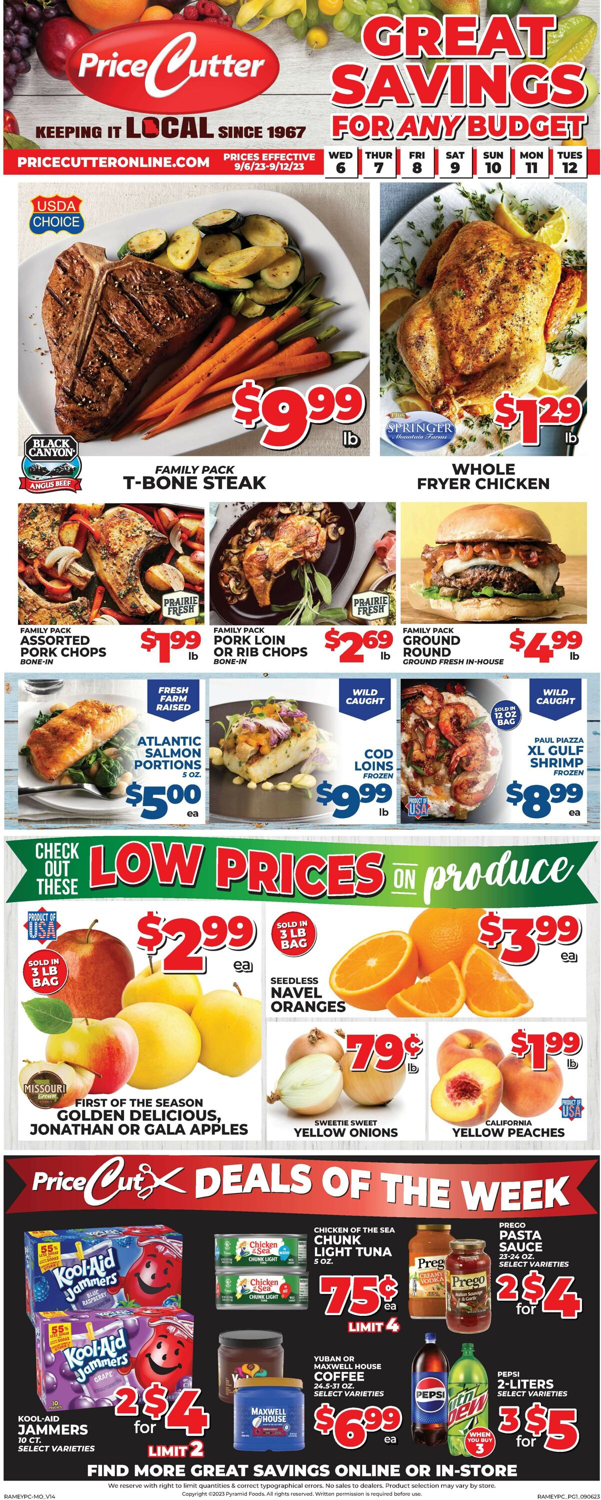 Price Cutter Weekly Ad Circular - valid 09/06-09/12/2023