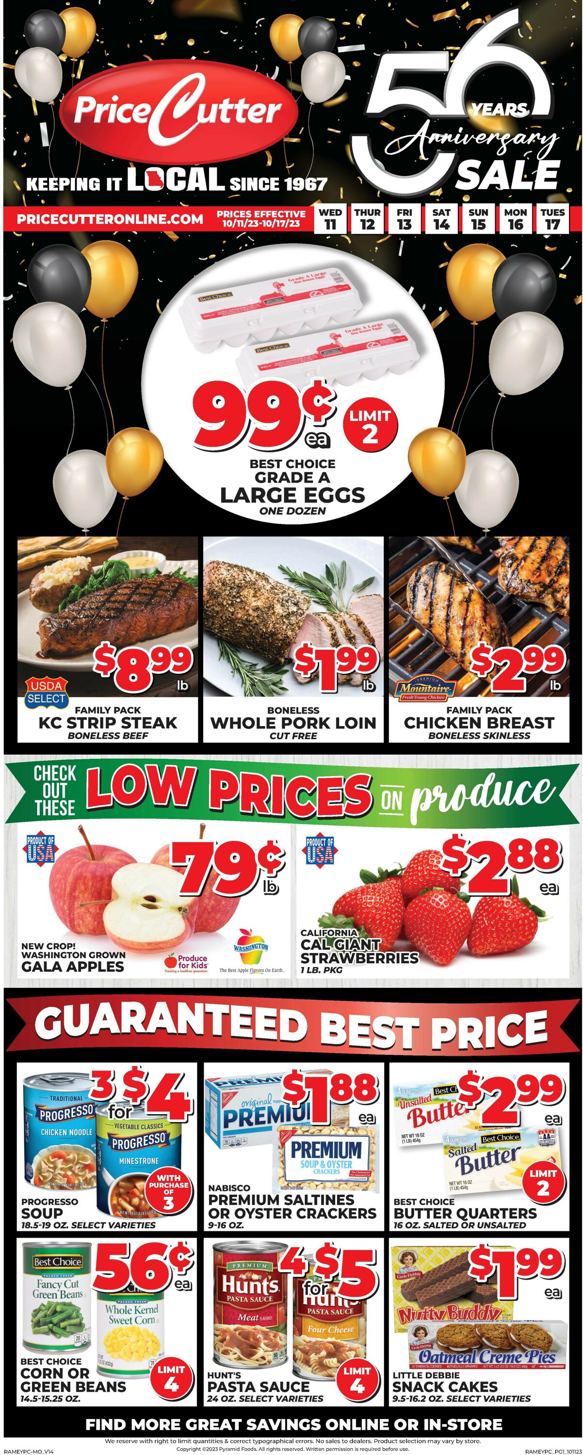 Price Cutter Weekly Ad Circular - valid 10/11-10/17/2023