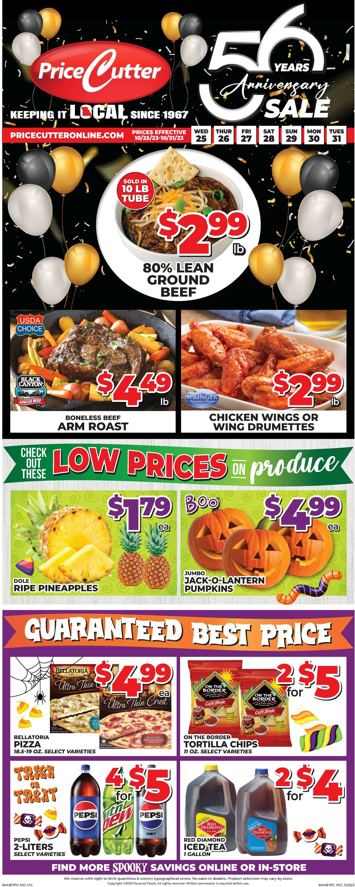 Price Cutter Weekly Ad Circular - valid 10/25-10/31/2023