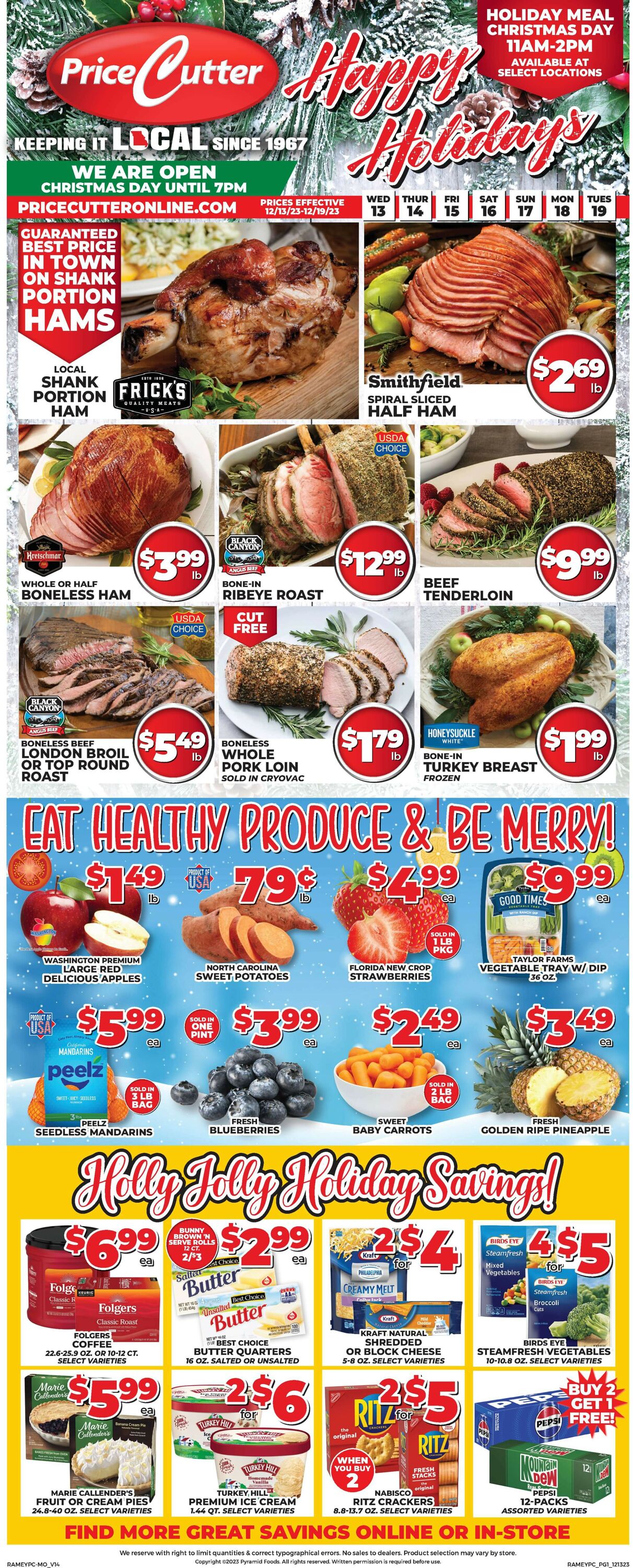 Price Cutter Weekly Ad Circular - valid 12/13-12/19/2023